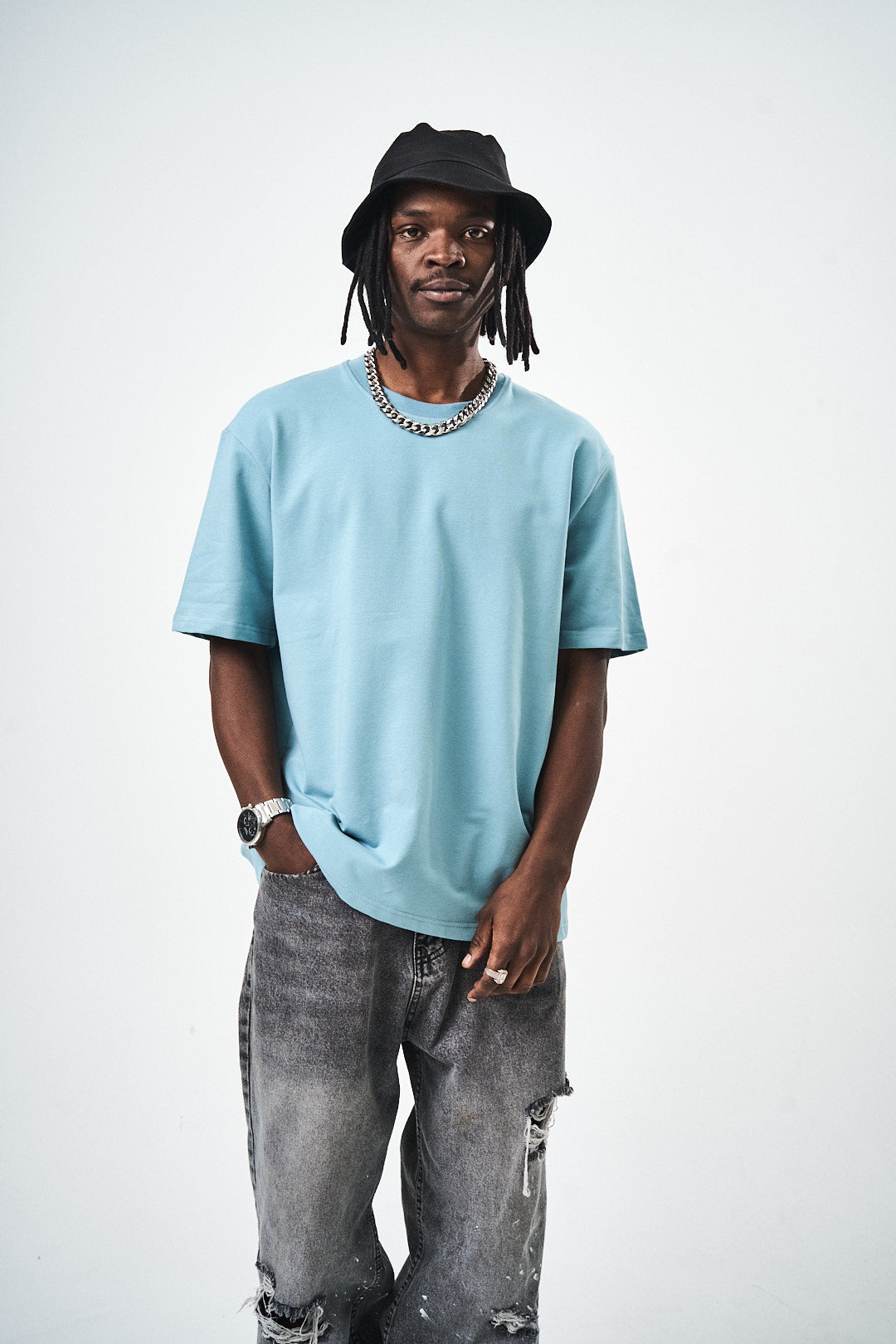 Blue Regular Fit Basic T-Shirt