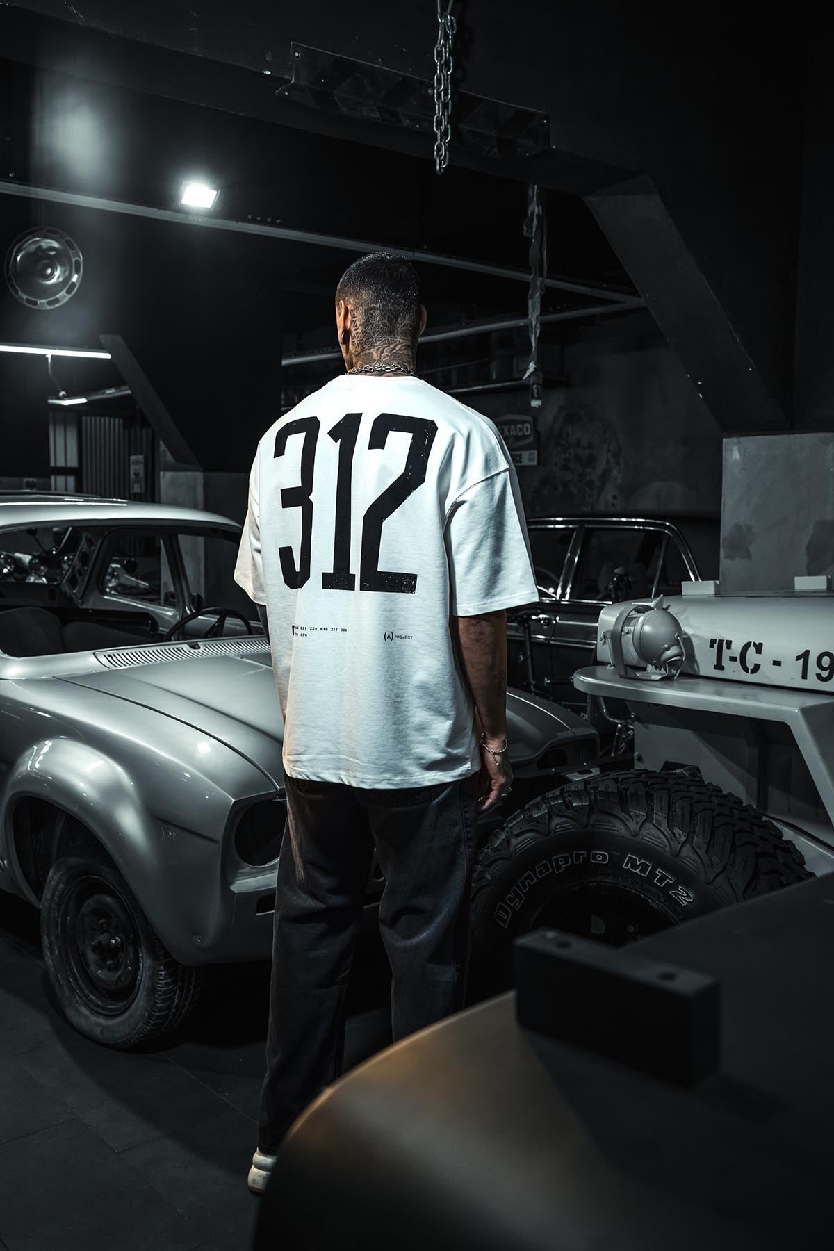312 A Project Printed Oversize White T-Shirt