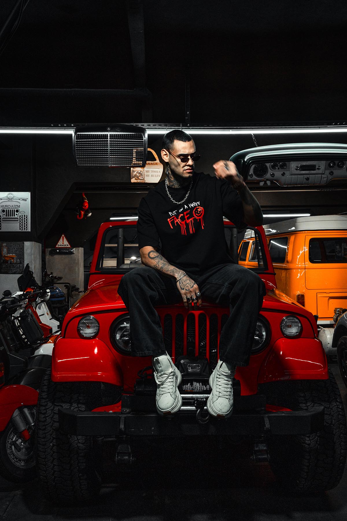 Joker Put On Happy Patchli Oversize Siyah Tshirt