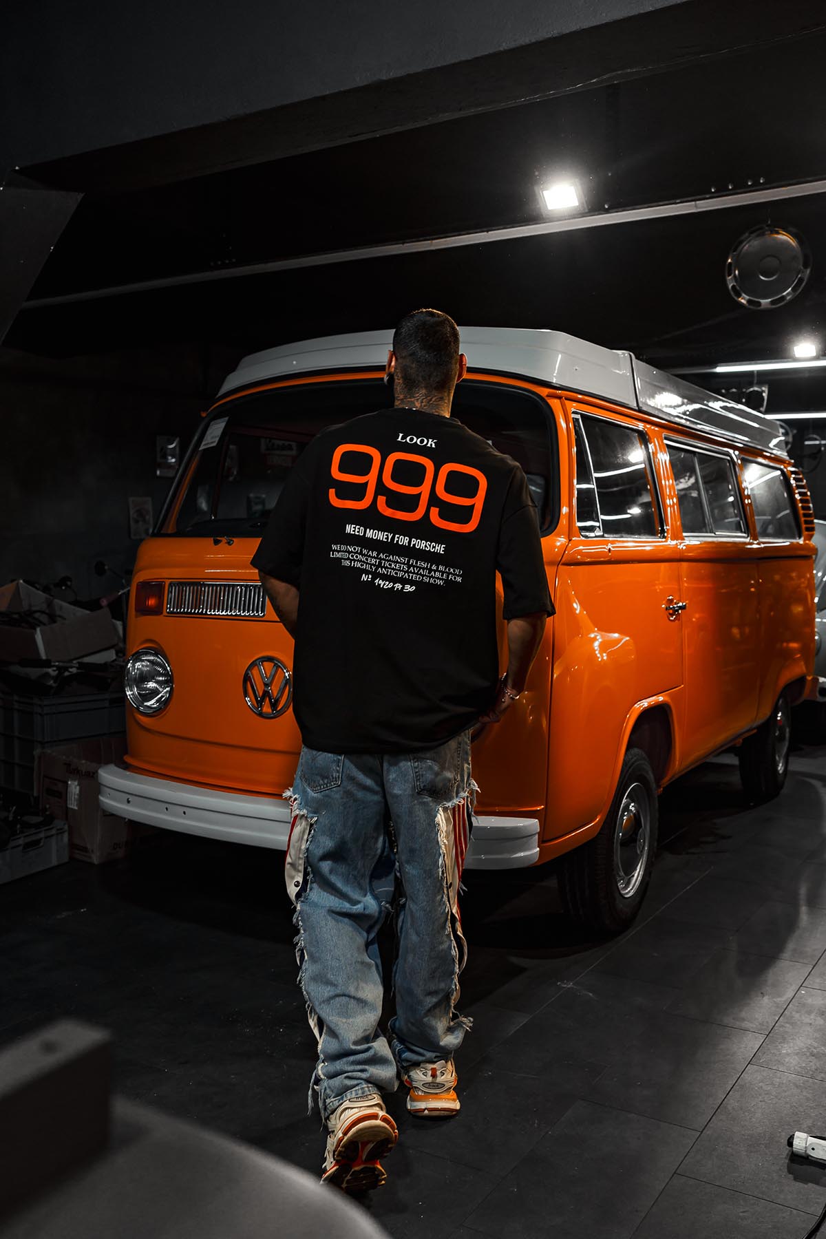 999 Printed Oversize Black T-Shirt
