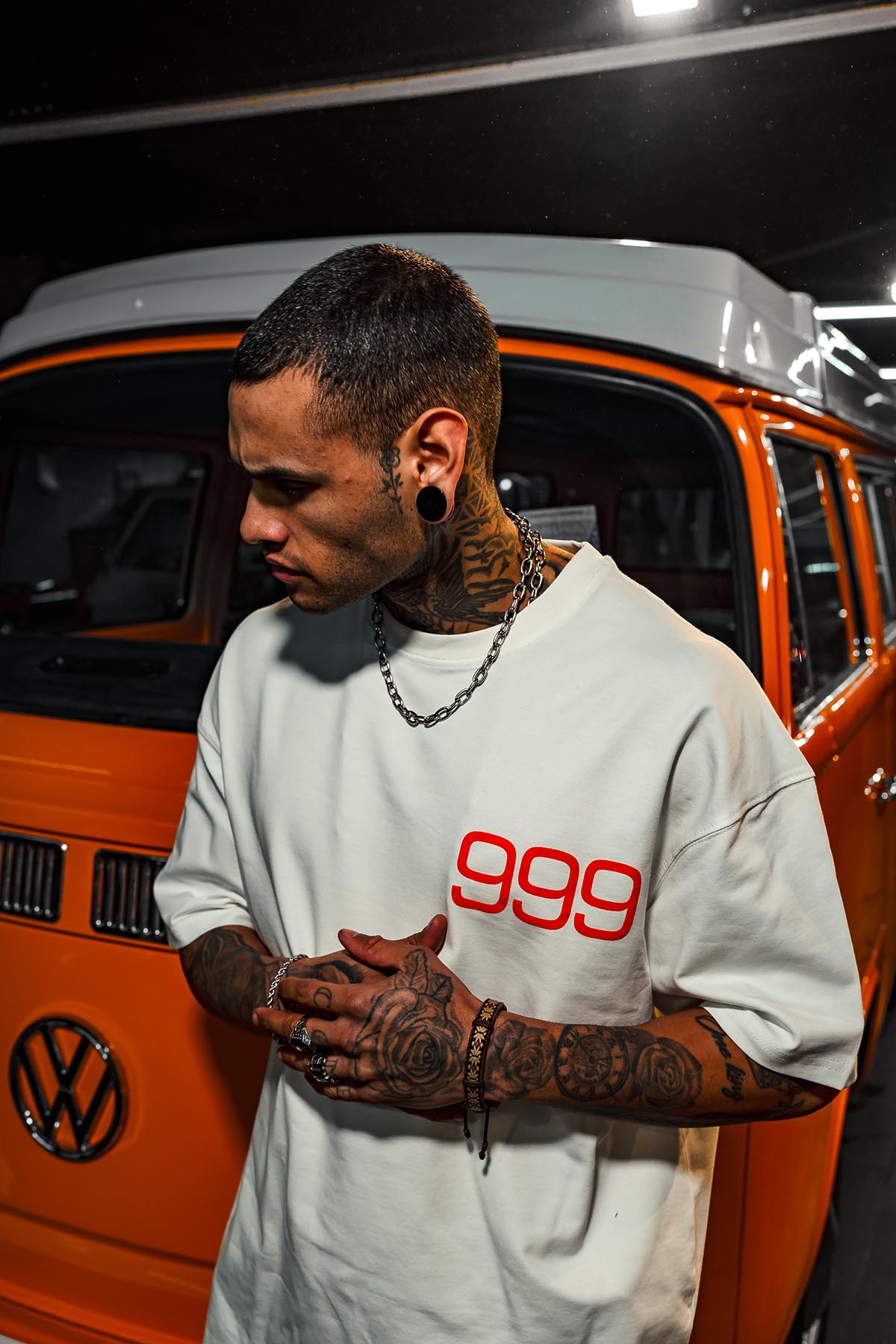 999 Printed Oversize White T-Shirt