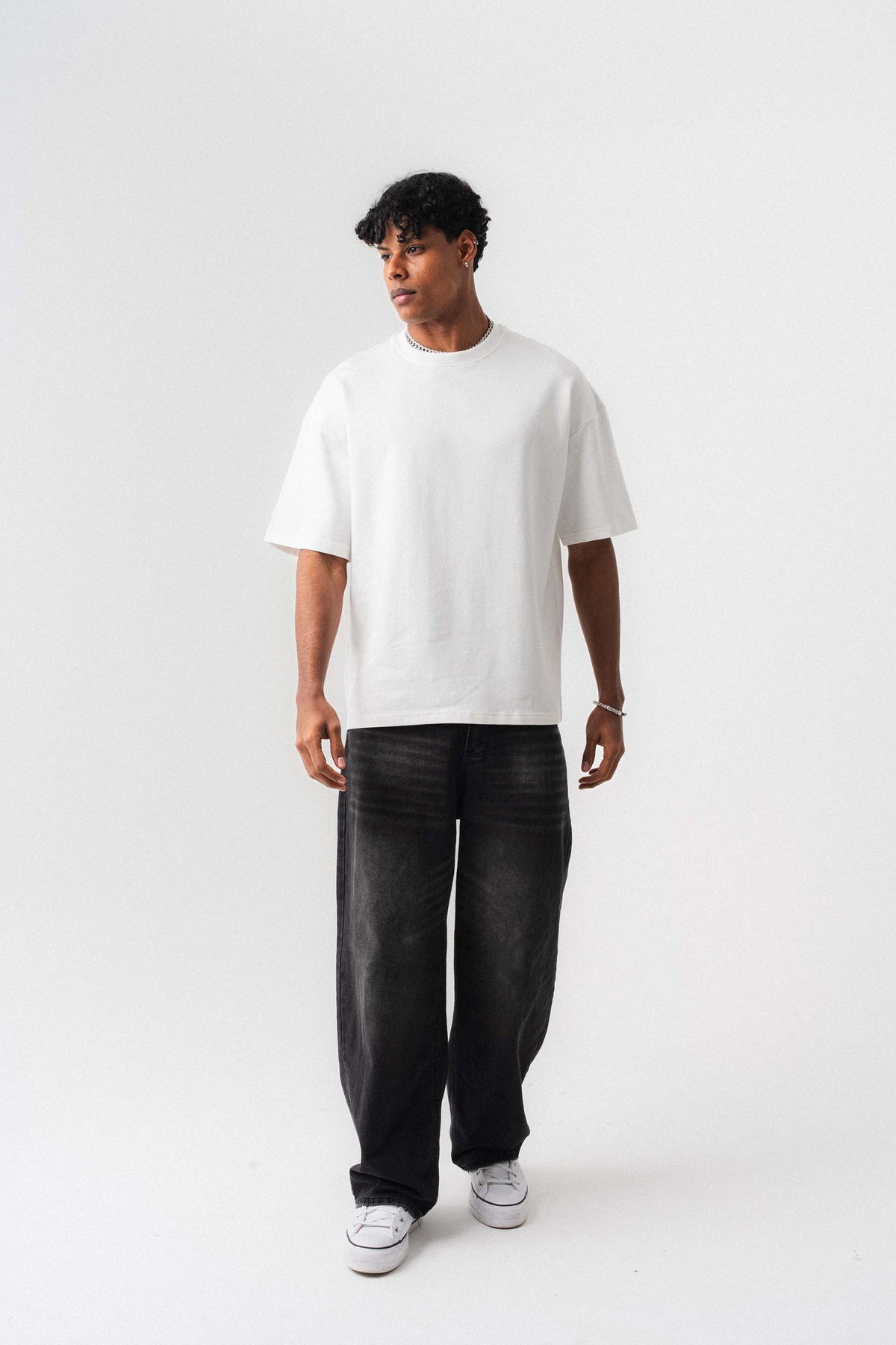 Oversize Basic Beyaz T-Shirt
