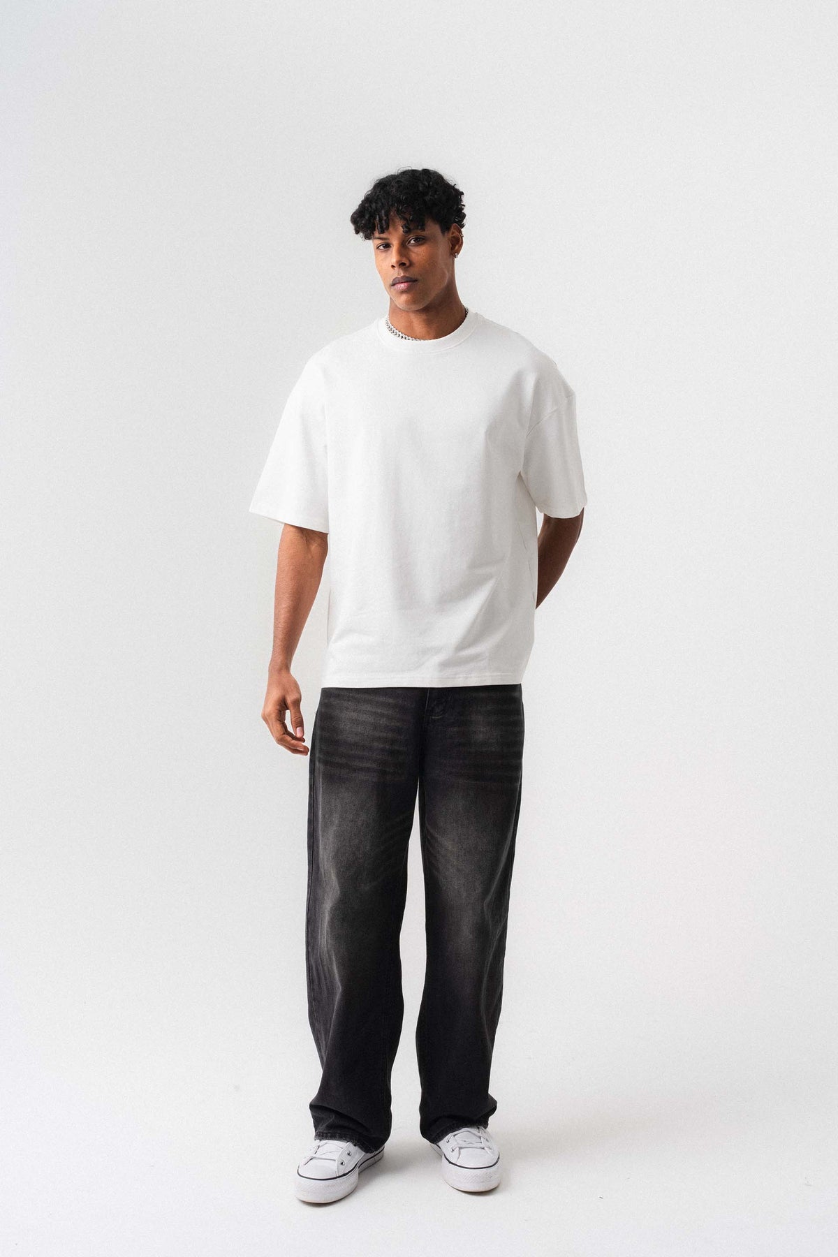 Oversize Basic Beyaz T-Shirt