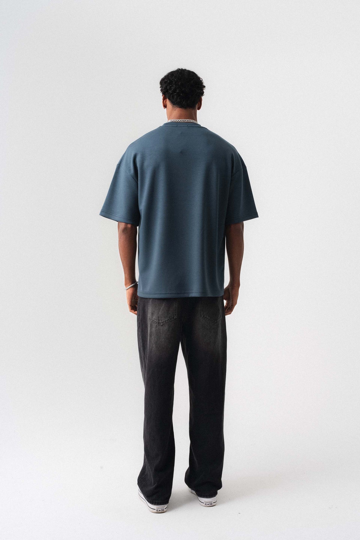 Oversize Basic Mavi T-Shirt