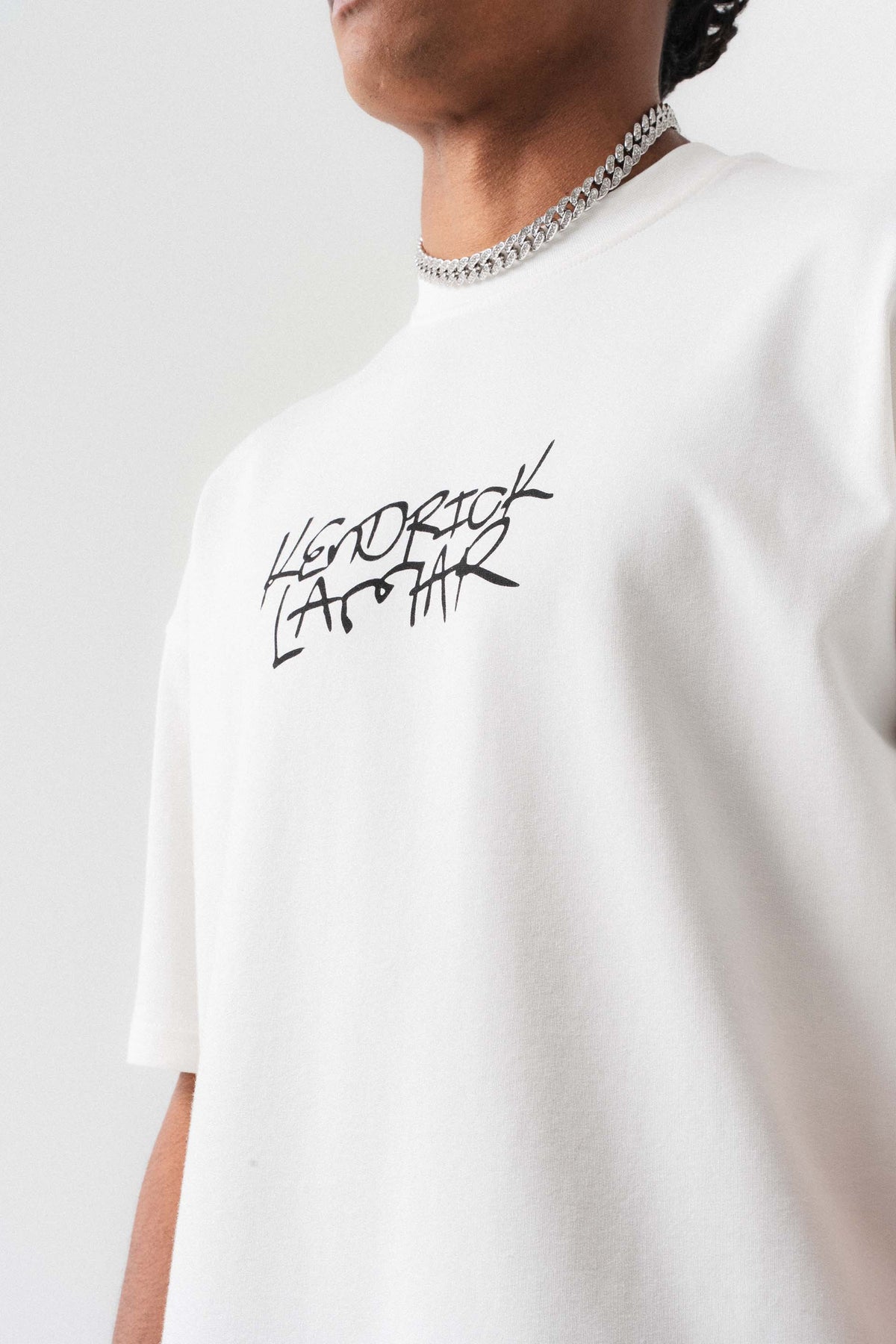 Kendrick Lamar Beyaz Oversize Baskılı T-Shirt
