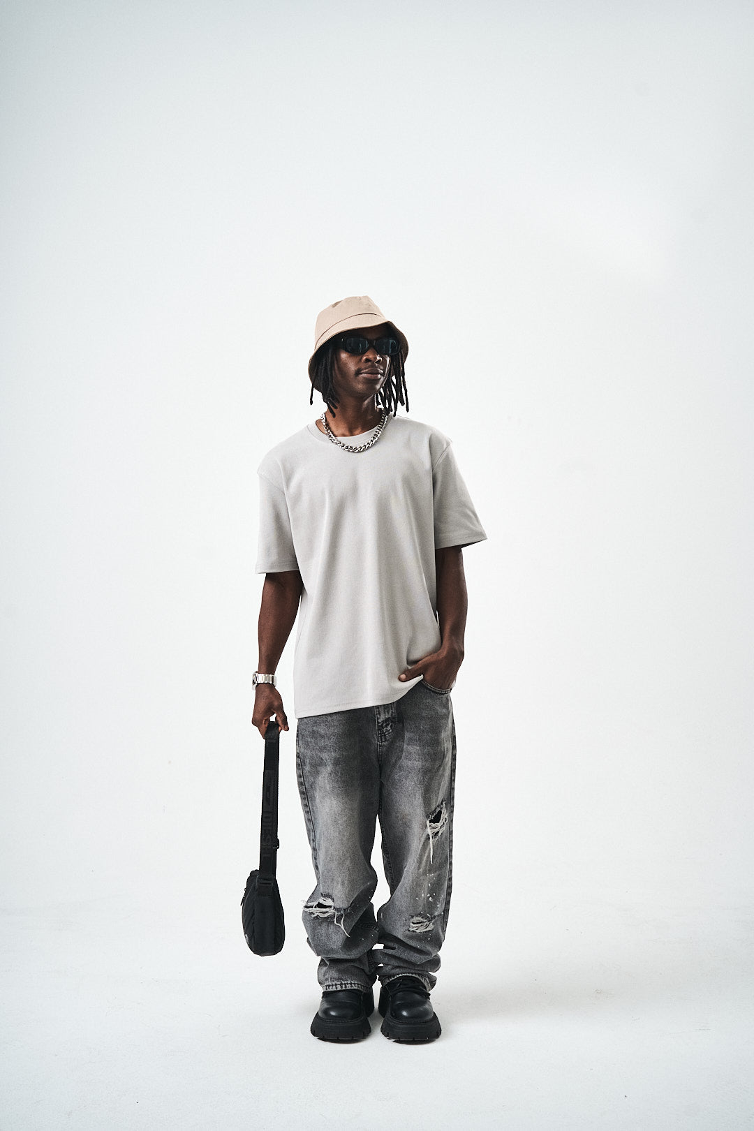 Grey Regular Fit Basic T-Shirt