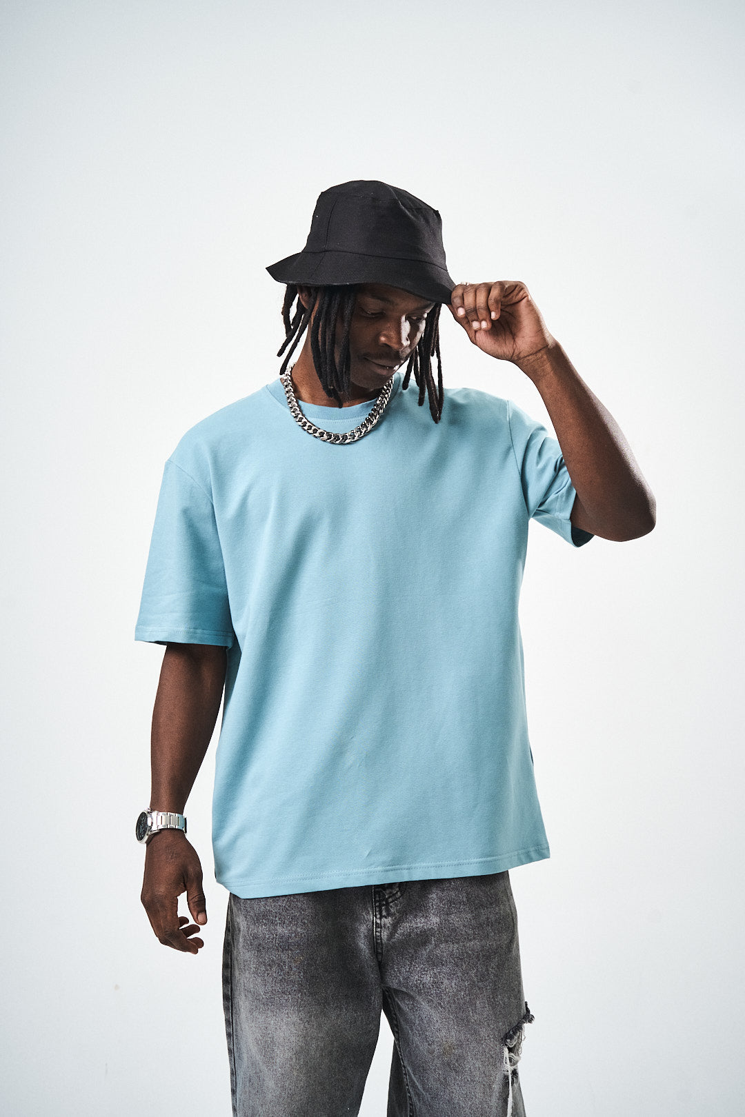 Blue Regular Fit Basic T-Shirt