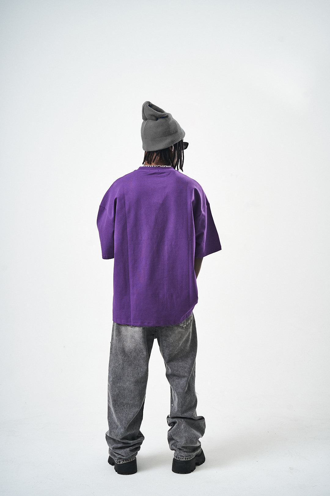 Oversize Purple Fit Basic T-Shirt