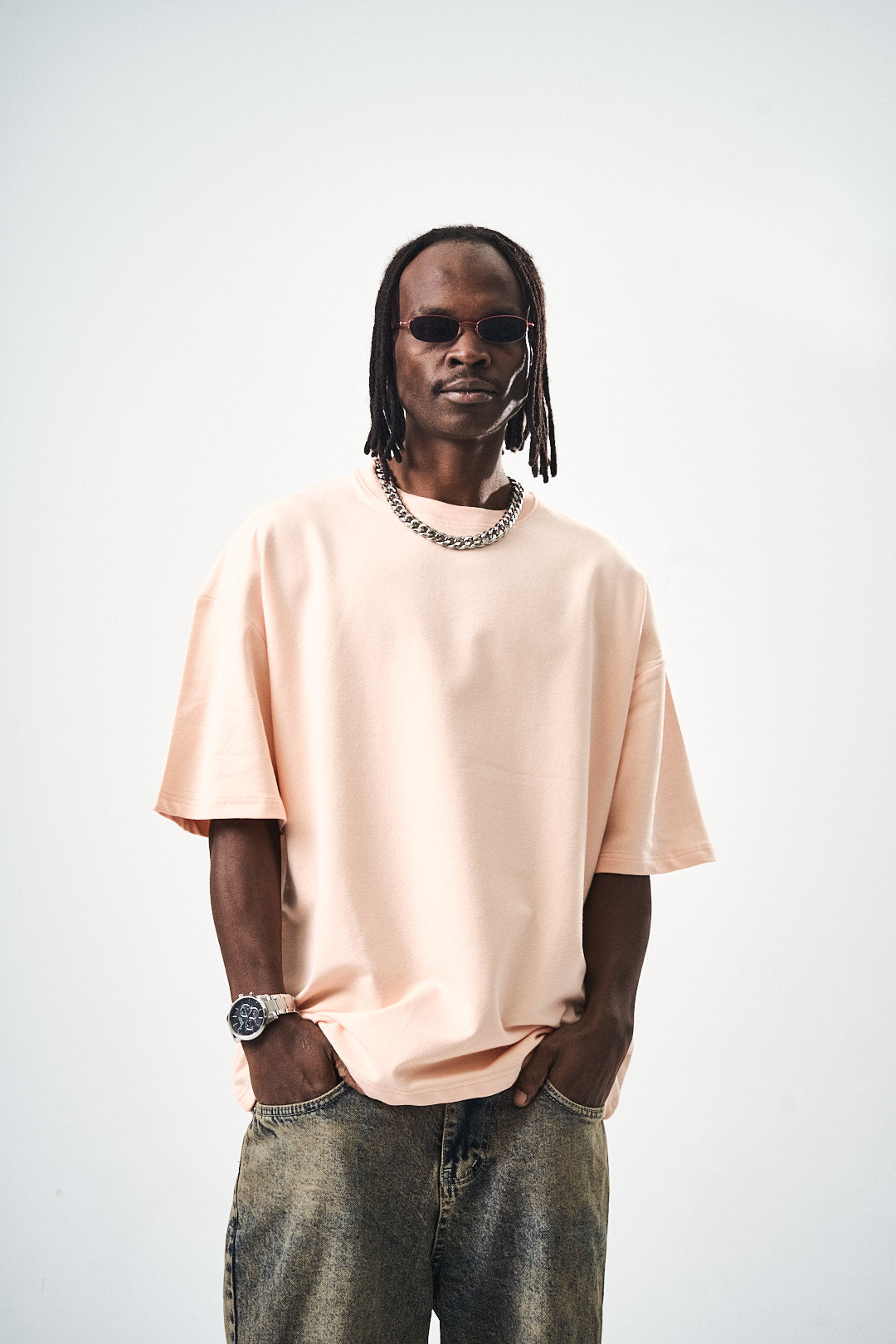 Oversize Beige Fit Basic T-Shirt
