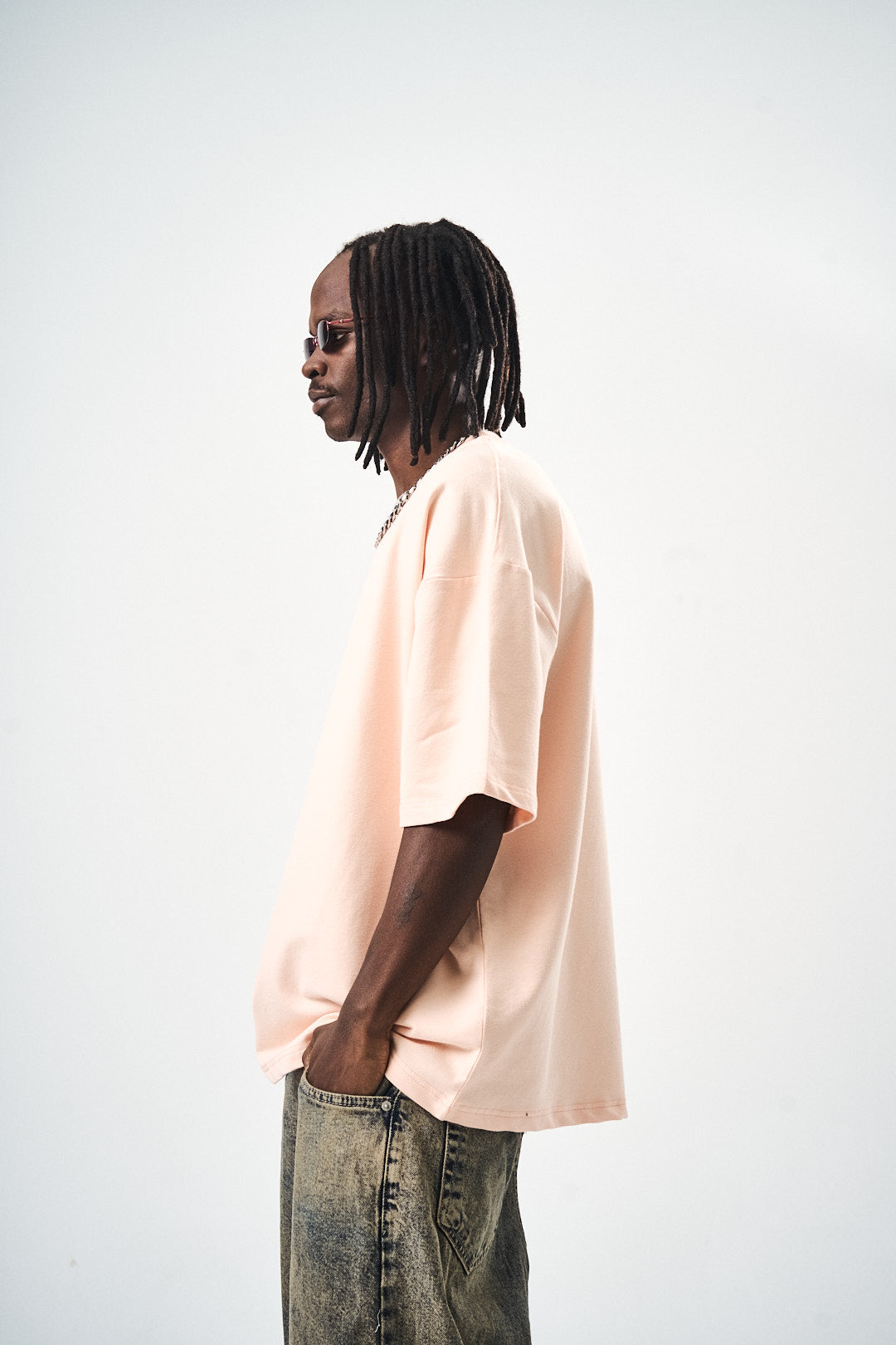 Oversize Beige Fit Basic T-Shirt