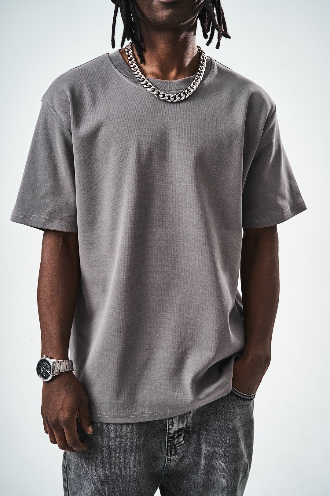 Smoked Regular Fit Basic T-Shirt