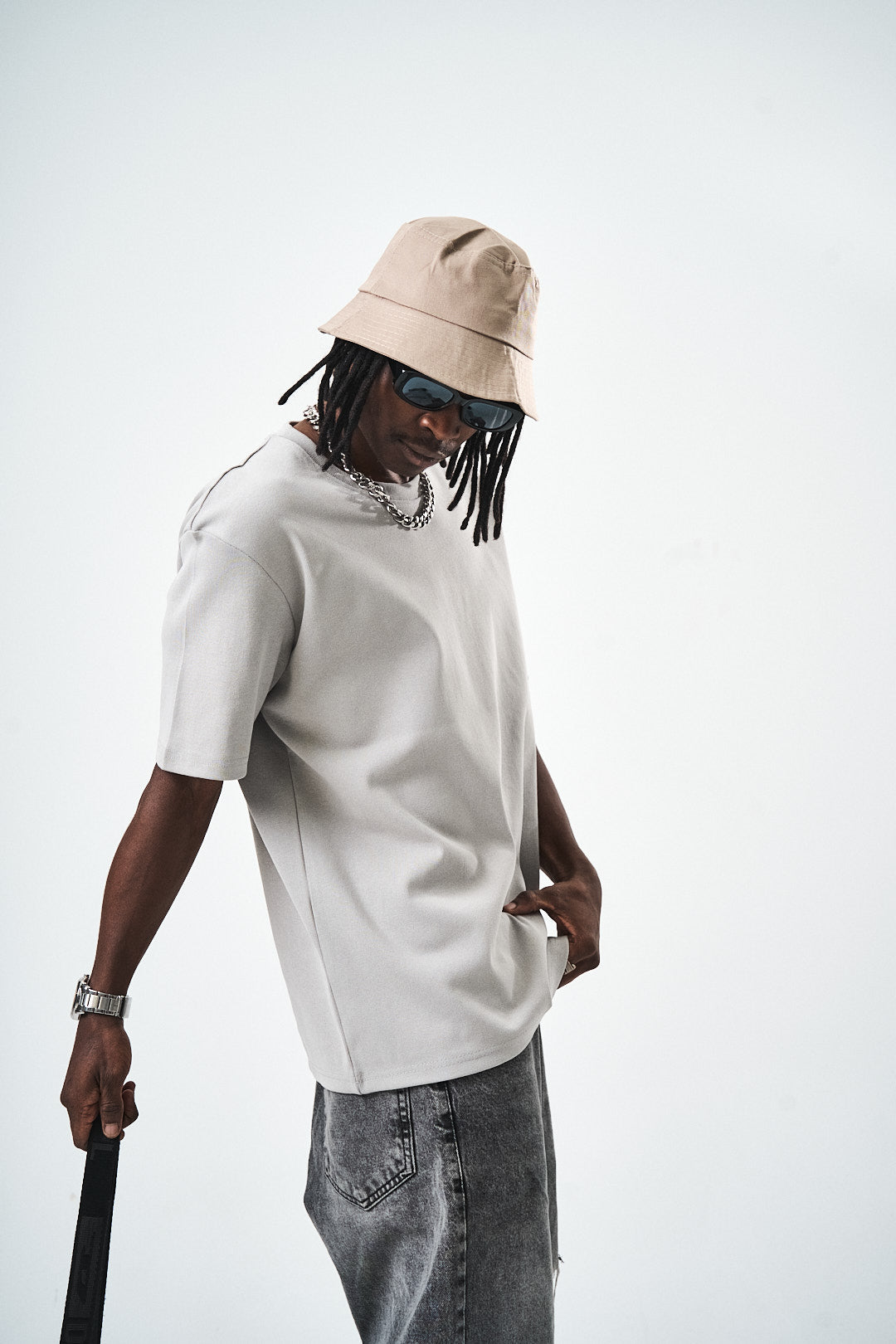 Grey Regular Fit Basic T-Shirt