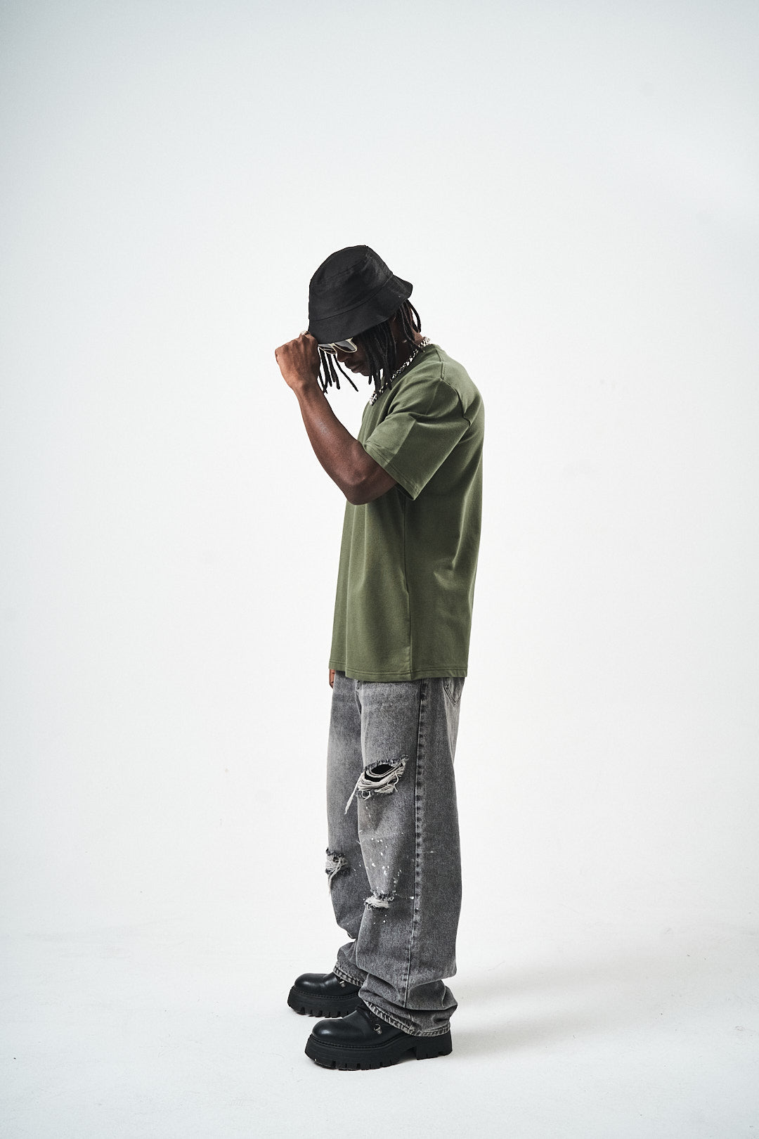Khaki Regular Fit Basic T-Shirt