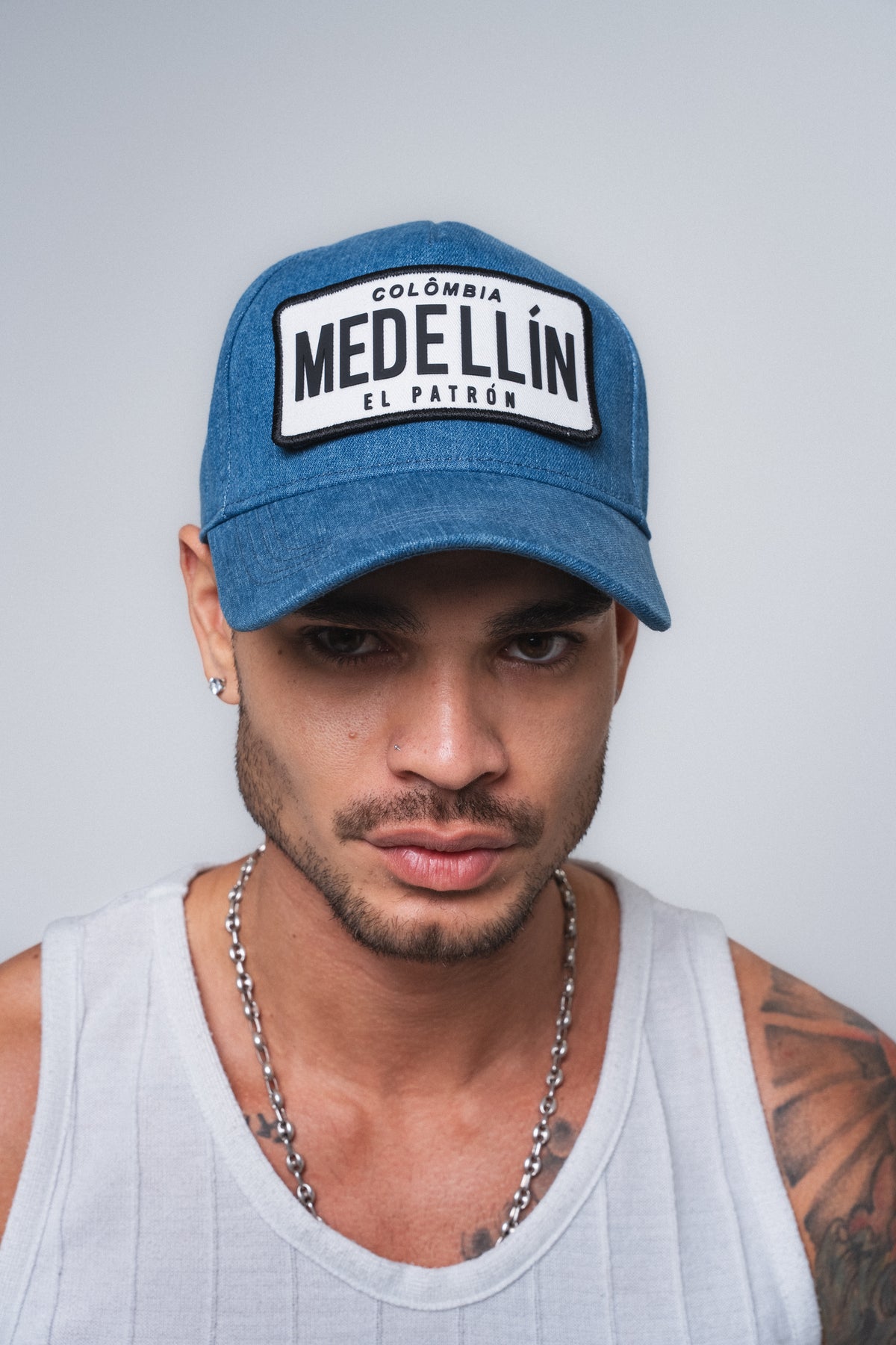 Colombia Medellin Mavi Filesiz Şapka ürün görseli 1