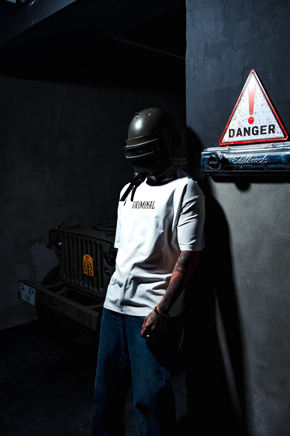 Criminal Print Oversize White T-shirt