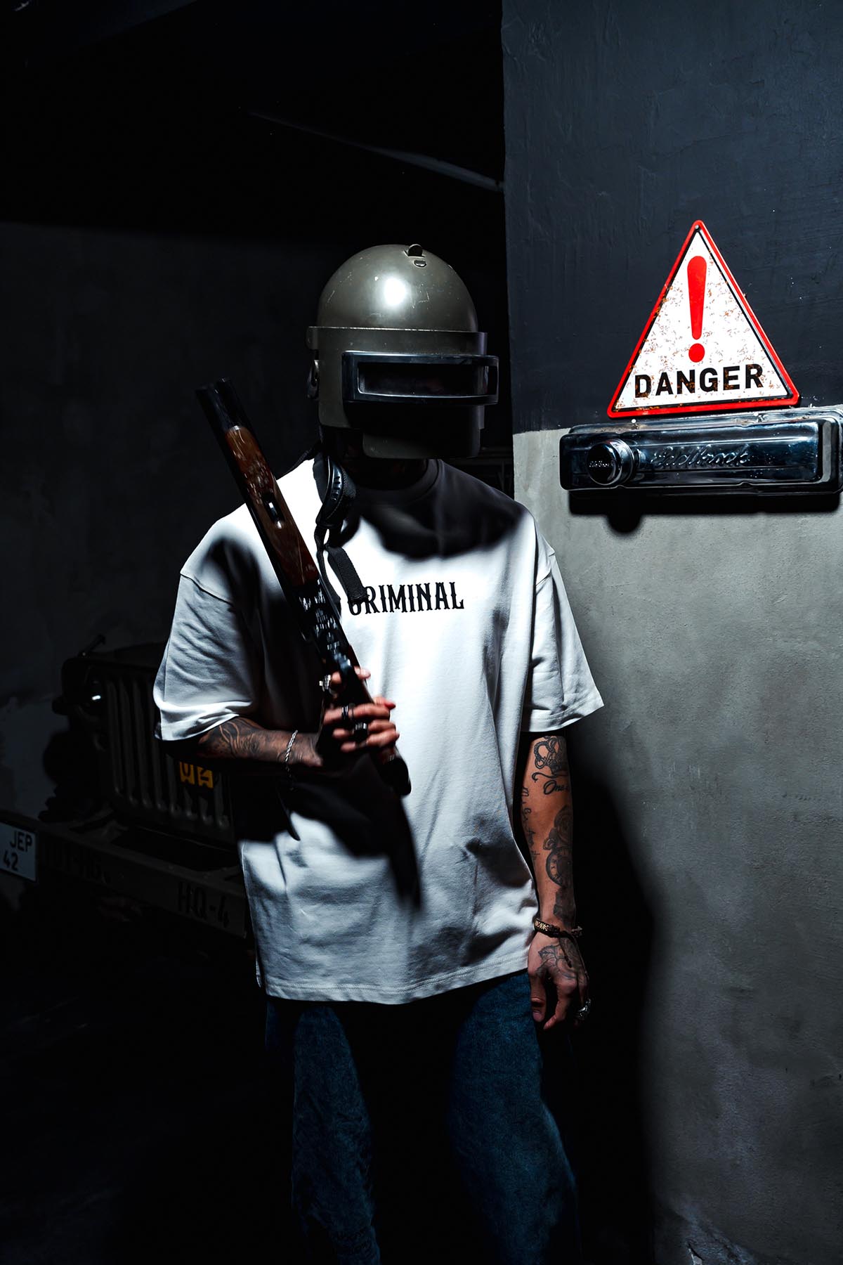 Criminal Print Oversize White T-shirt