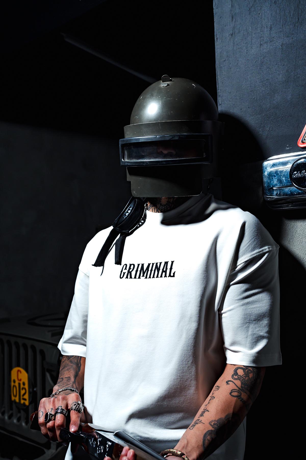 Criminal Print Oversize White T-shirt
