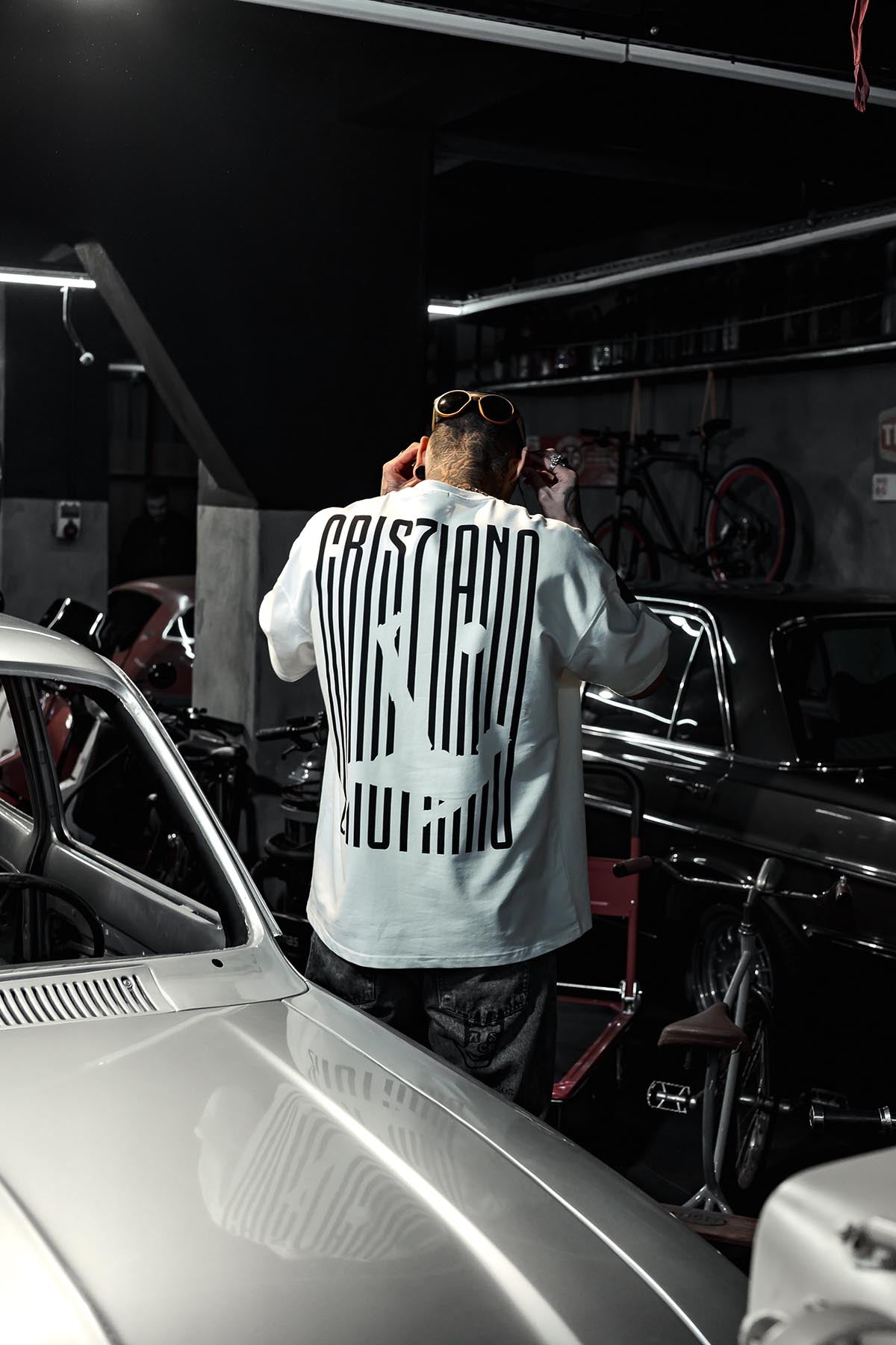 Cristiano Ronaldo Printed Oversize White T-shirt