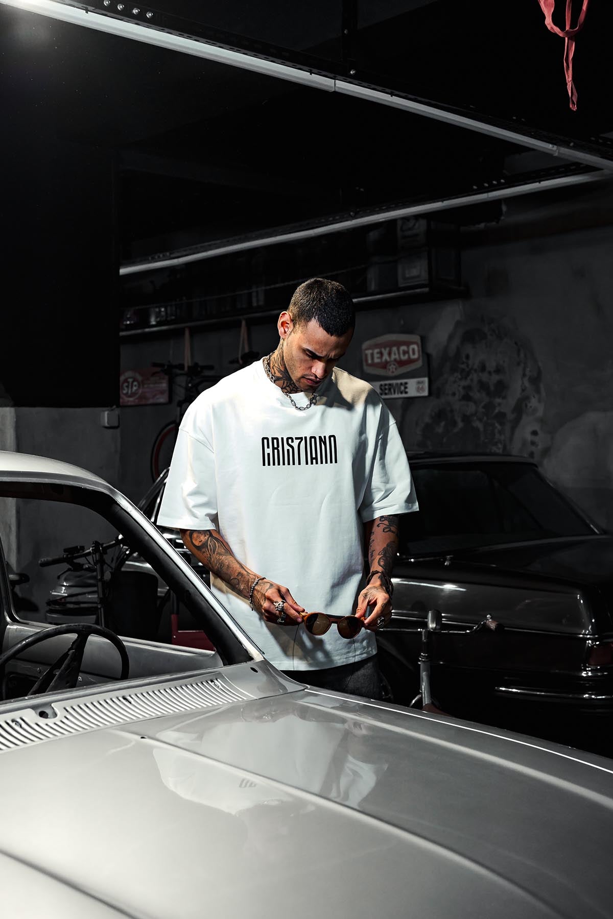 Cristiano Ronaldo Printed Oversize White T-shirt