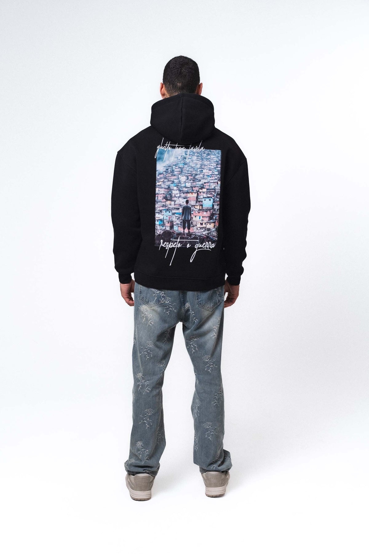 Favela Siyah Oversize Hoodie