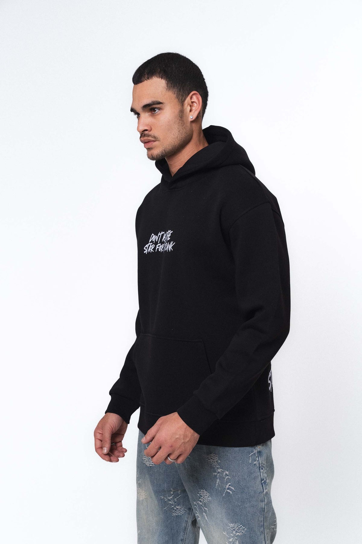 Etnik Tasarım Mercedes Siyah Oversize Hoodie