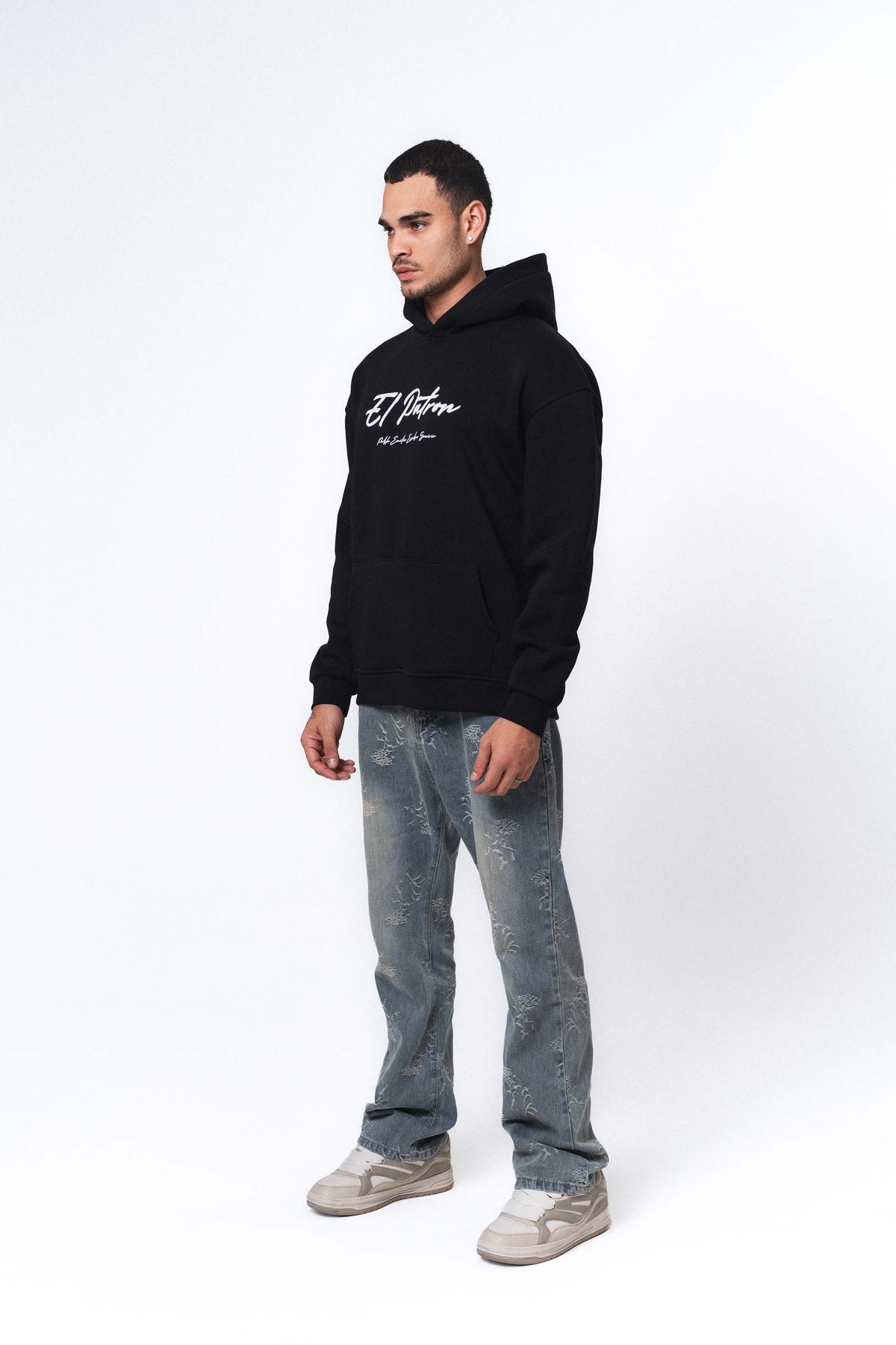 El Patron Siyah Oversize Hoodie