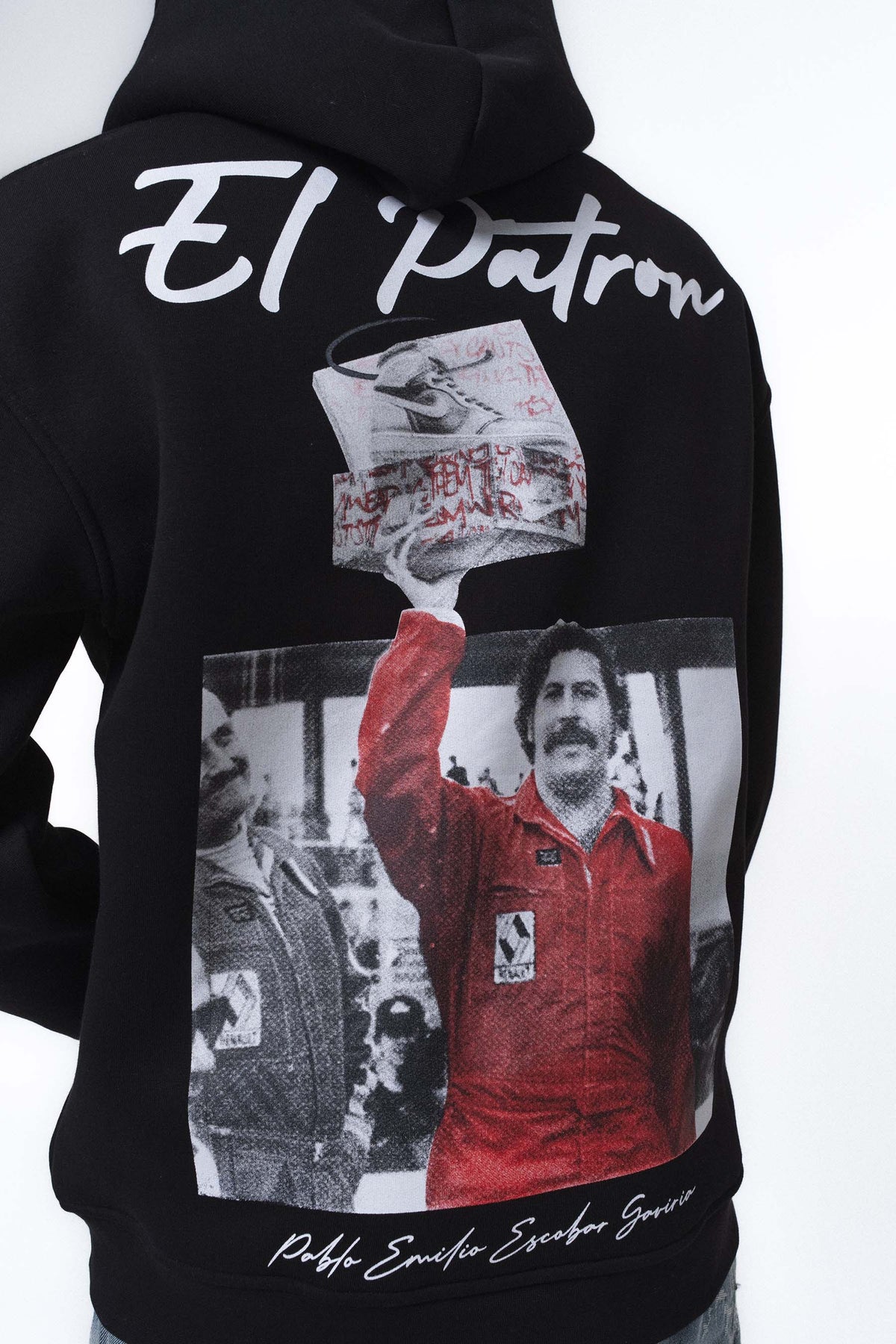 El Patron Siyah Oversize Hoodie