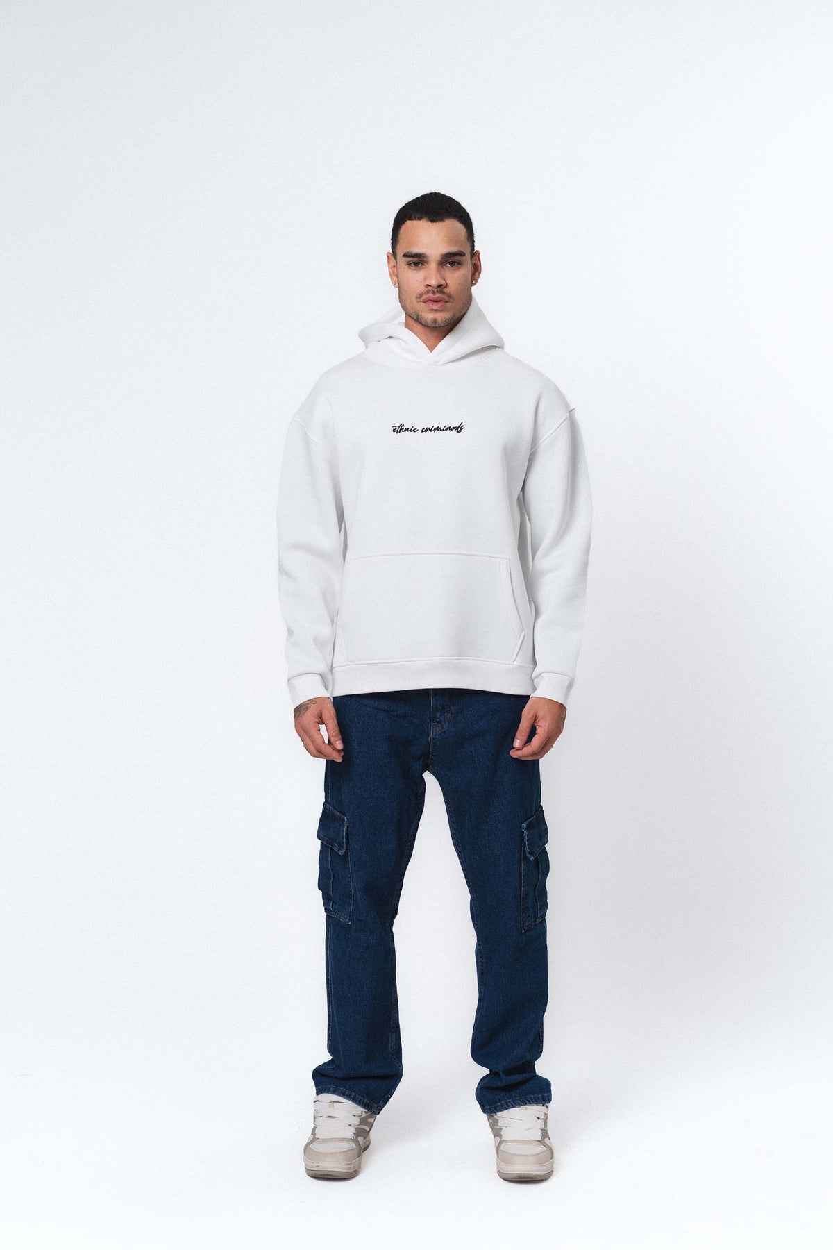 Etnik Tasarım Pablo Escobar Beyaz Oversize Hoodie