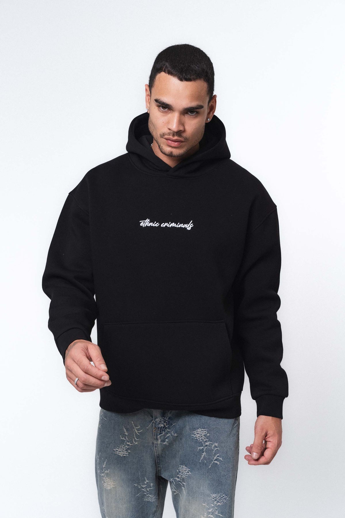 Etnik Tasarım Pablo Escobar Siyah Oversize Hoodie