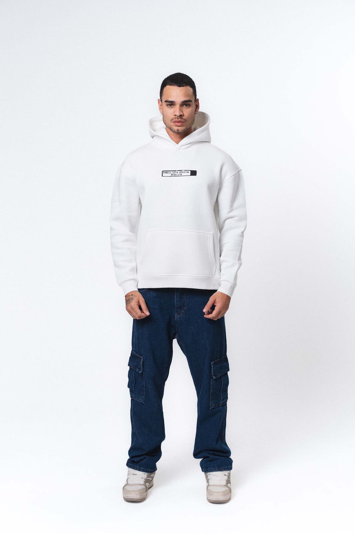Pablo Escobar - Medellin Beyaz Oversize Hoodie