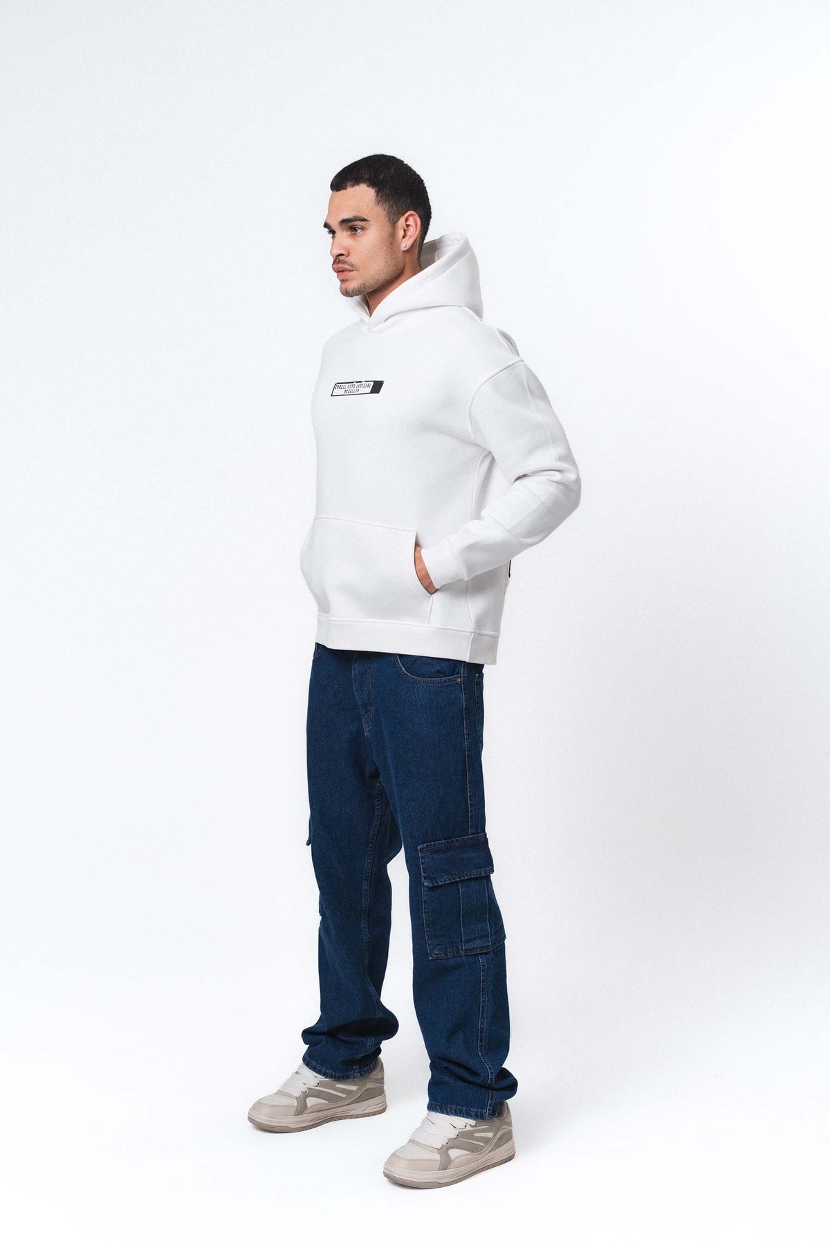 Pablo Escobar - Medellin Beyaz Oversize Hoodie