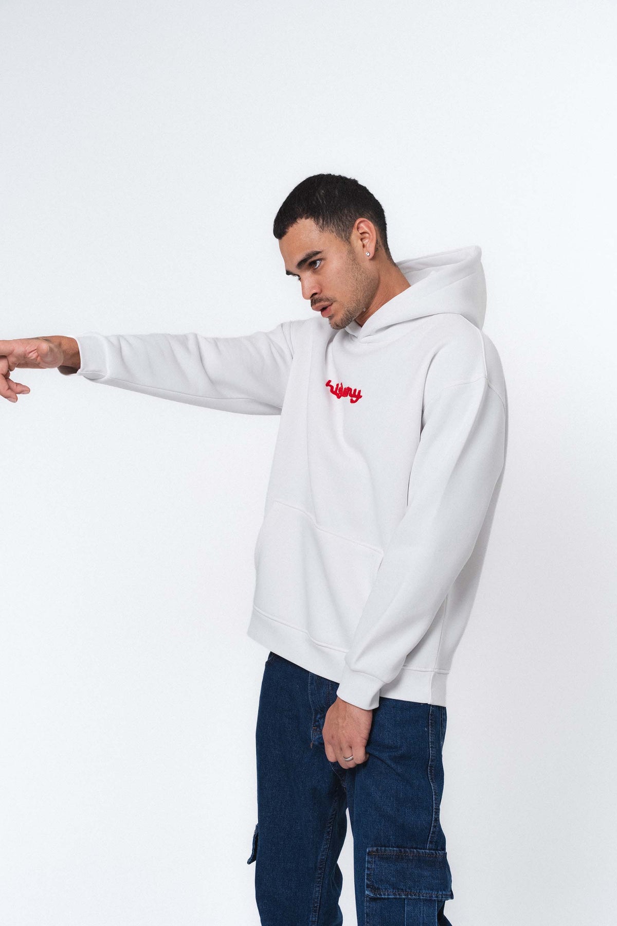 Etnik Tasarım History Future Carpet Beyaz Oversize Hoodie