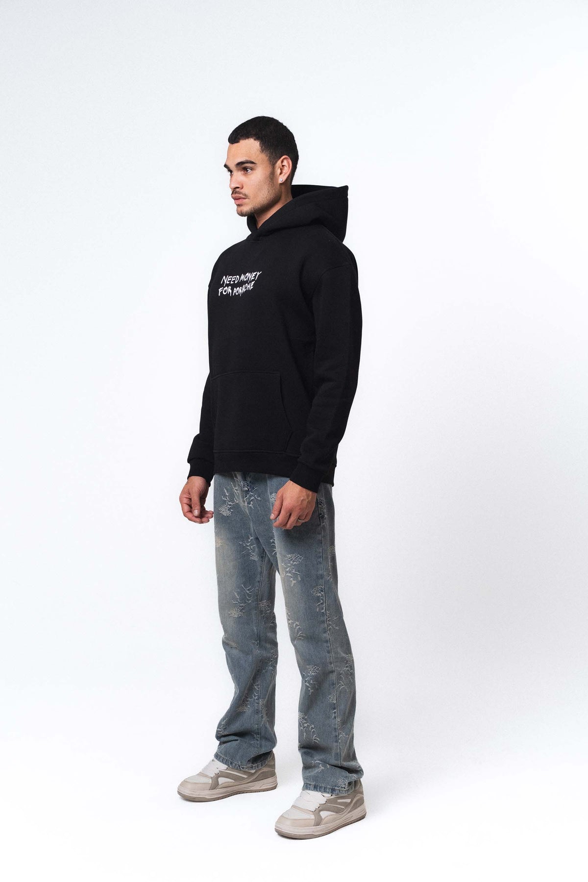 Etnik Tasarım History Future Carpet Siyah Oversize Hoodie