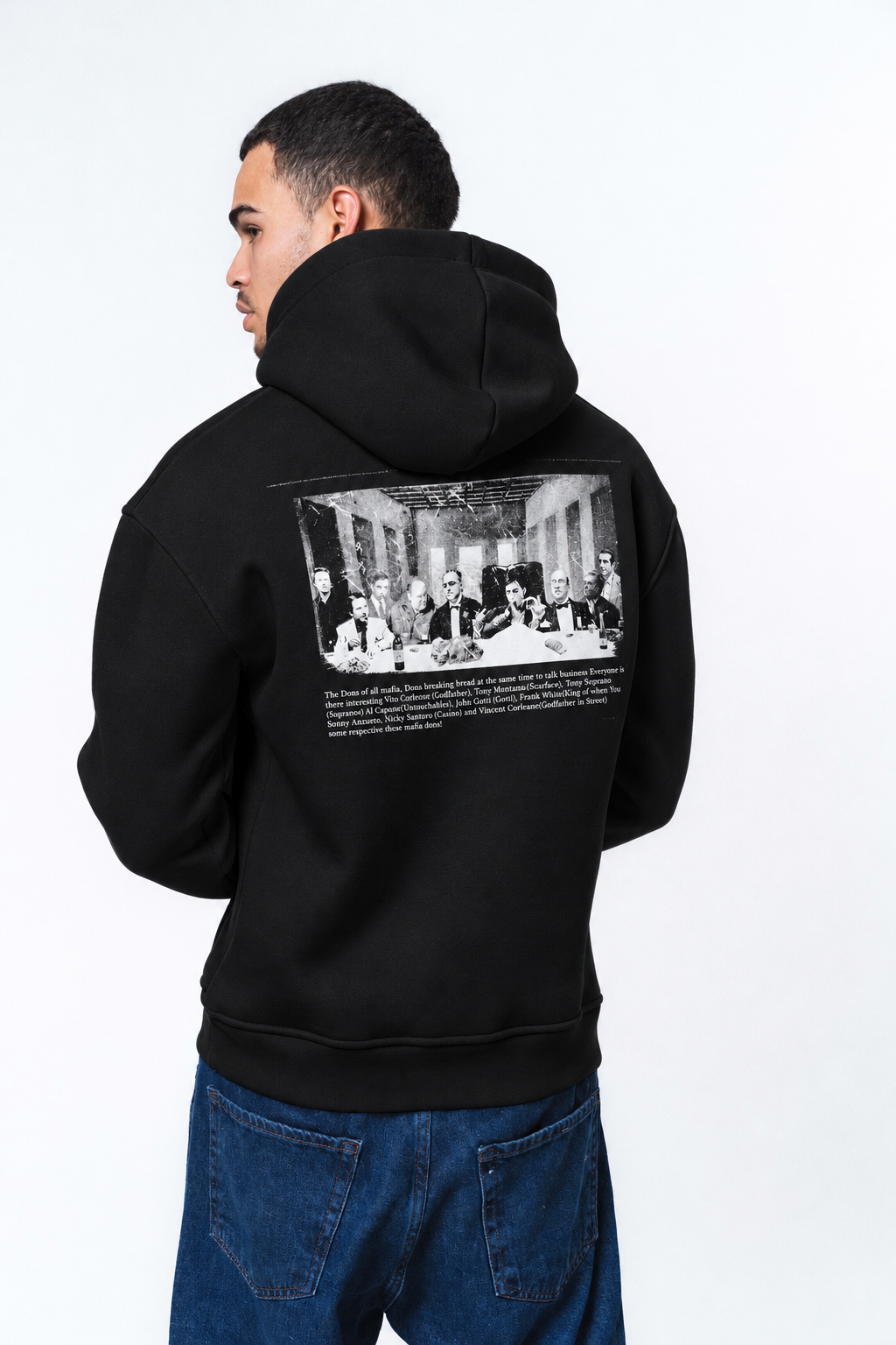 The Dons Of All Mafia Siyah Oversize Hoodie