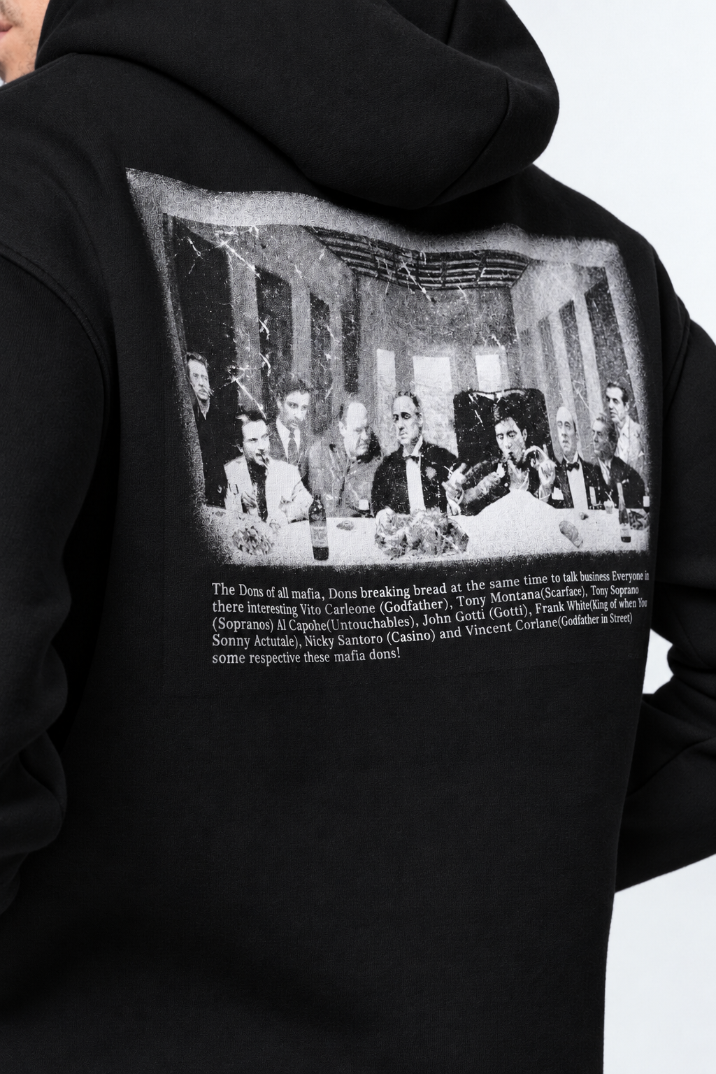 The Dons Of All Mafia Siyah Oversize Hoodie