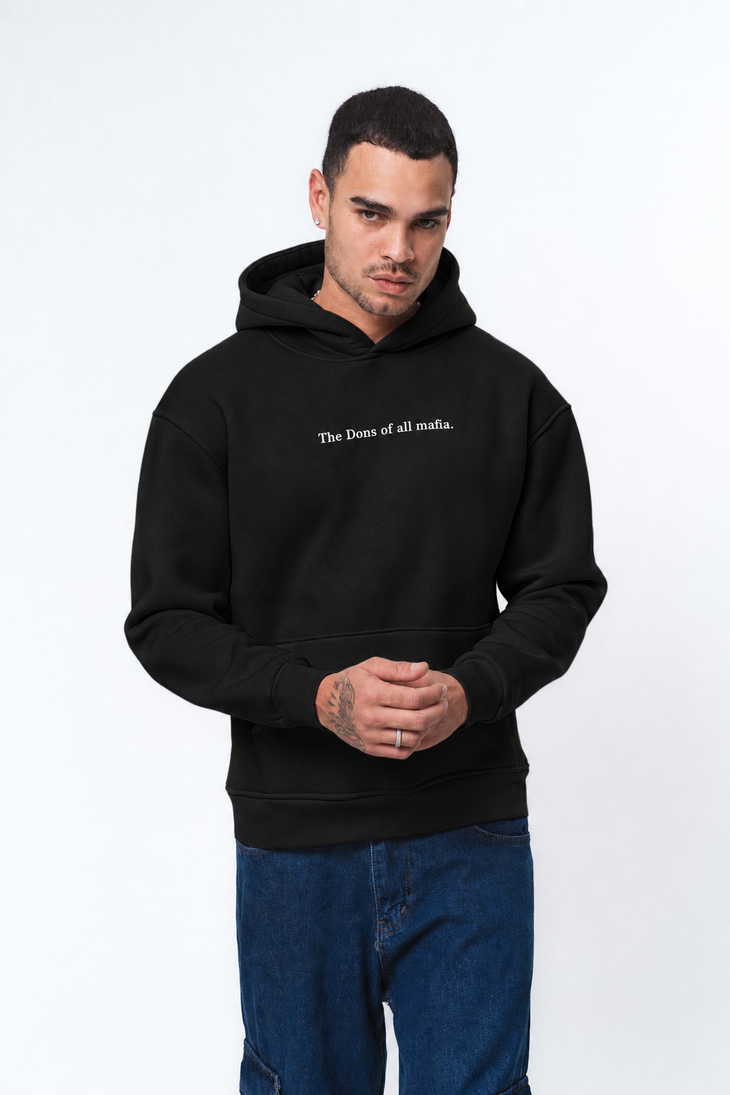 The Dons Of All Mafia Siyah Oversize Hoodie