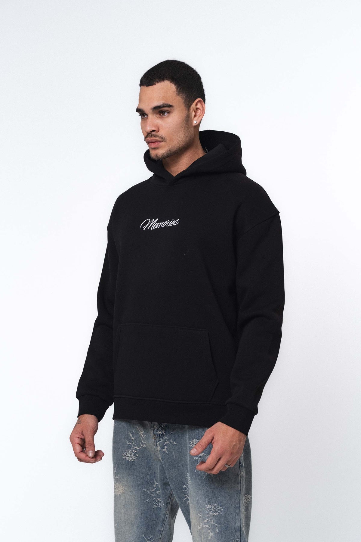 Etnik Tasarım Memories Siyah Oversize Hoodie