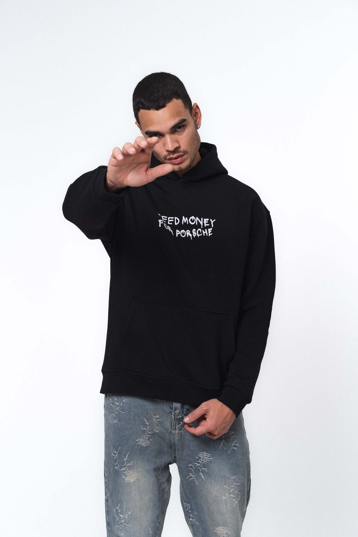 Need Money For Porsche 2 Siyah Oversize Hoodie