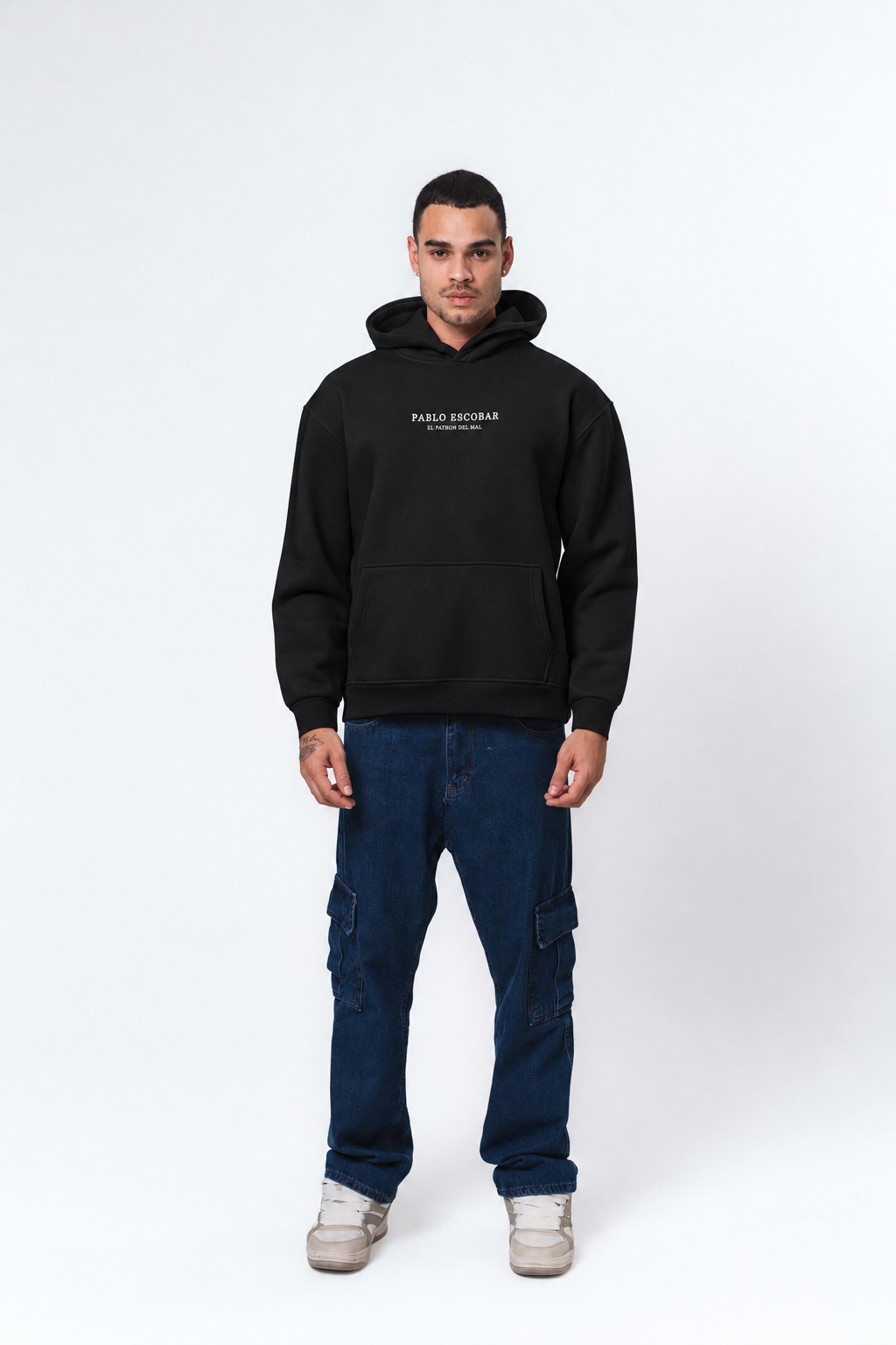 Pablo Escobar Siyah Oversize Hoodie