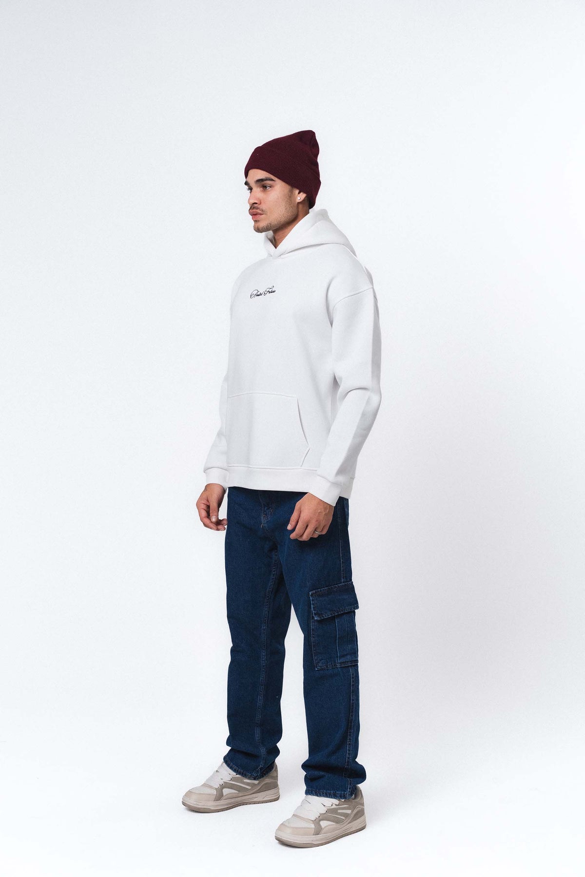 Etnik Tasarım - Rooted Future Beyaz Oversize Hoodie