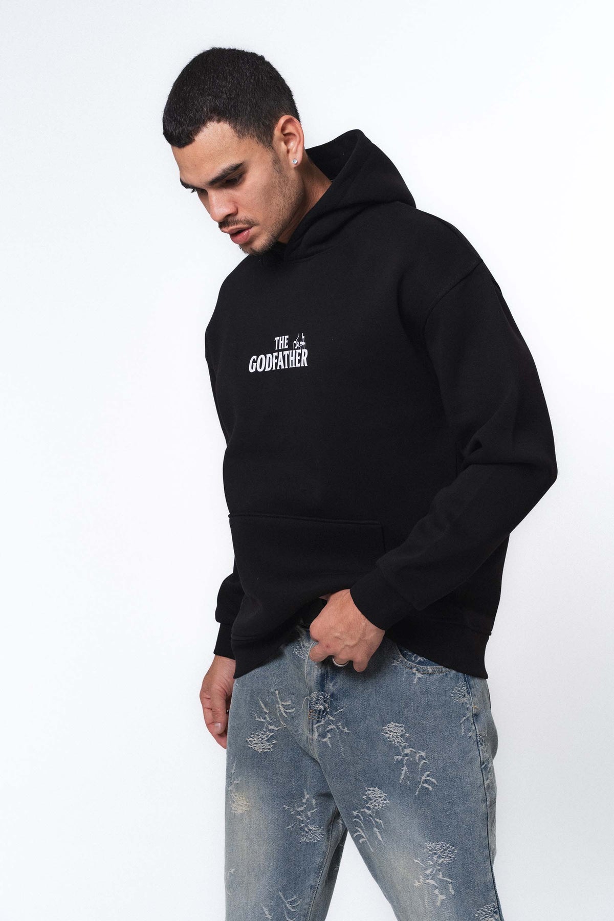 The Godfather Don Corleone Siyah Oversize Hoodie