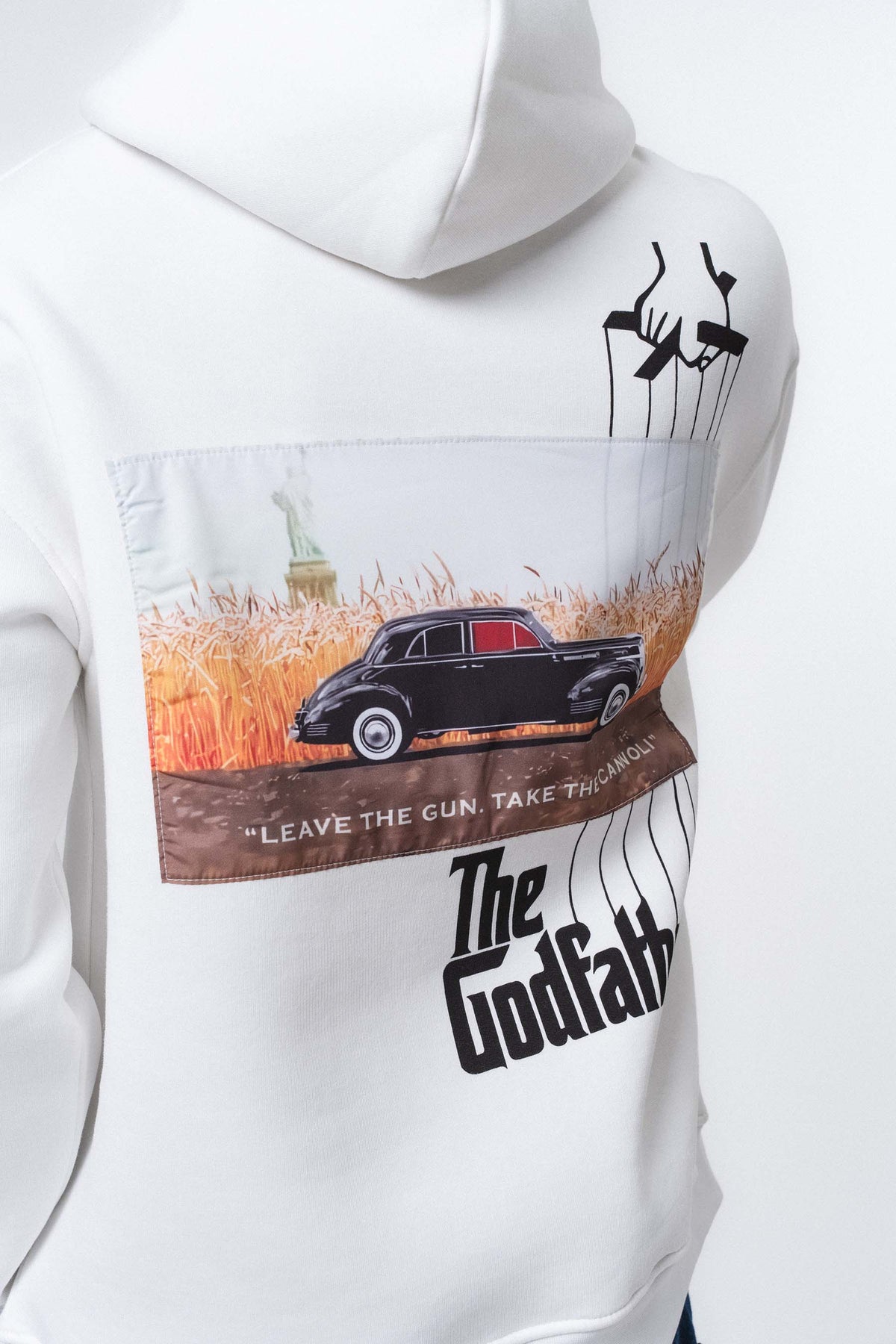 The Godfather Classic Car Beyaz Oversize Hoodie