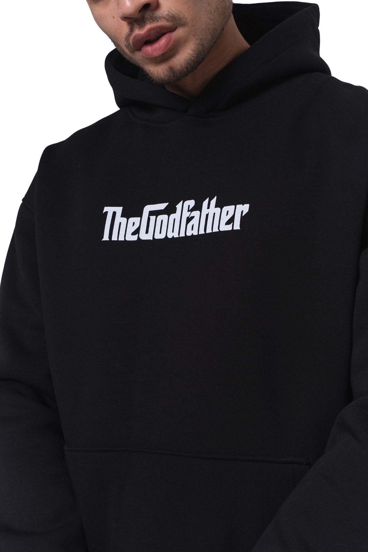 The Godfather Classic Car Siyah Oversize Hoodie