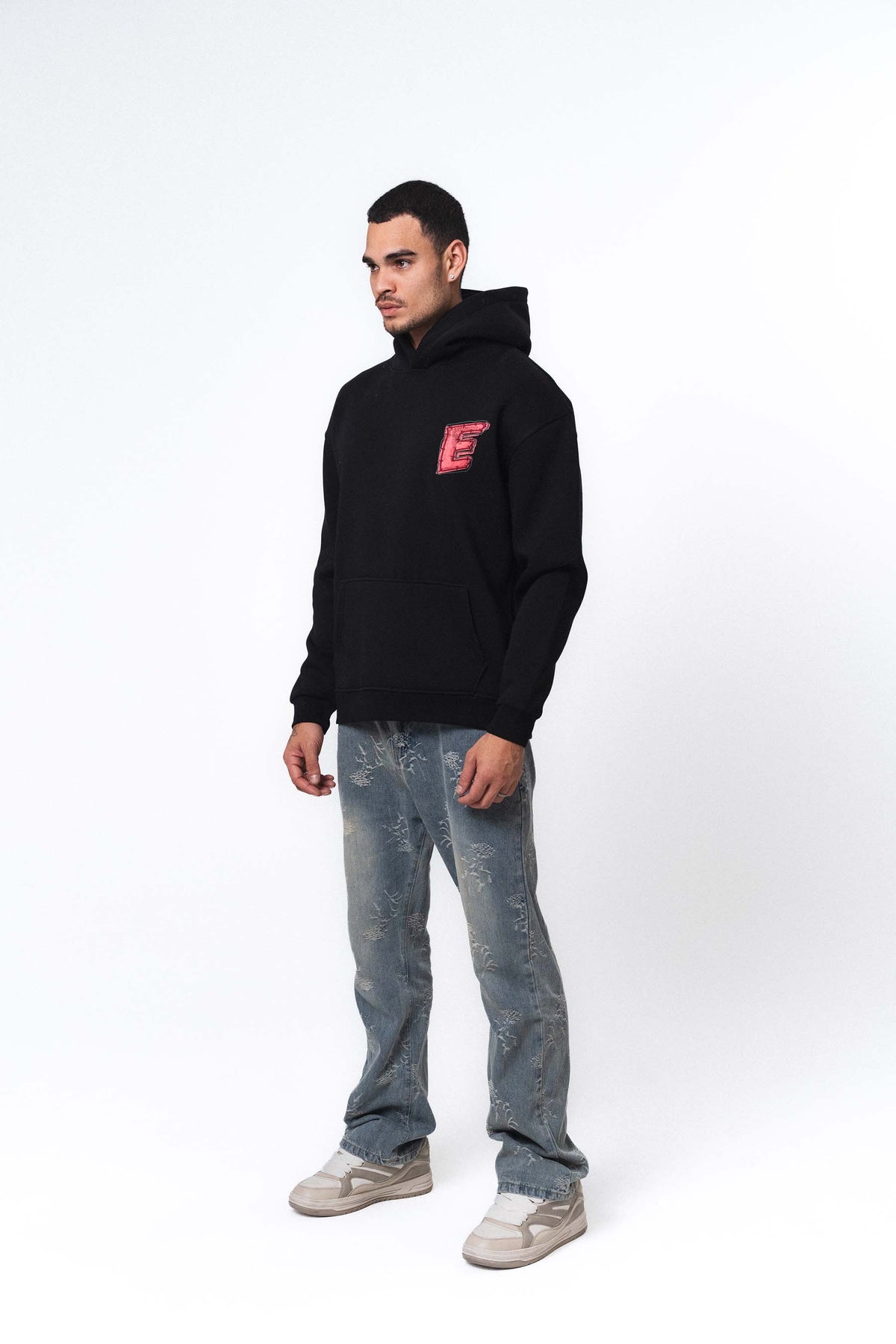Yes Siyah Oversize Hoodie