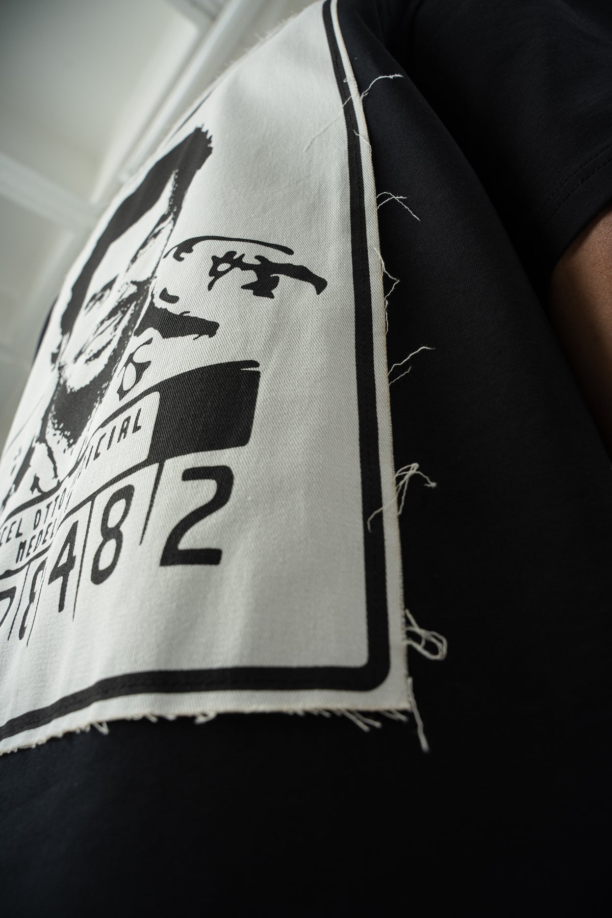 Pablo Escobar Baskılı Siyah Oversize T-Shirt