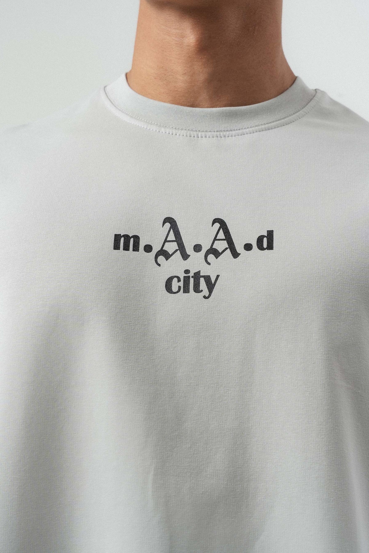 Kendrick Lamar Baskılı Gri Oversize Baskılı T-Shirt