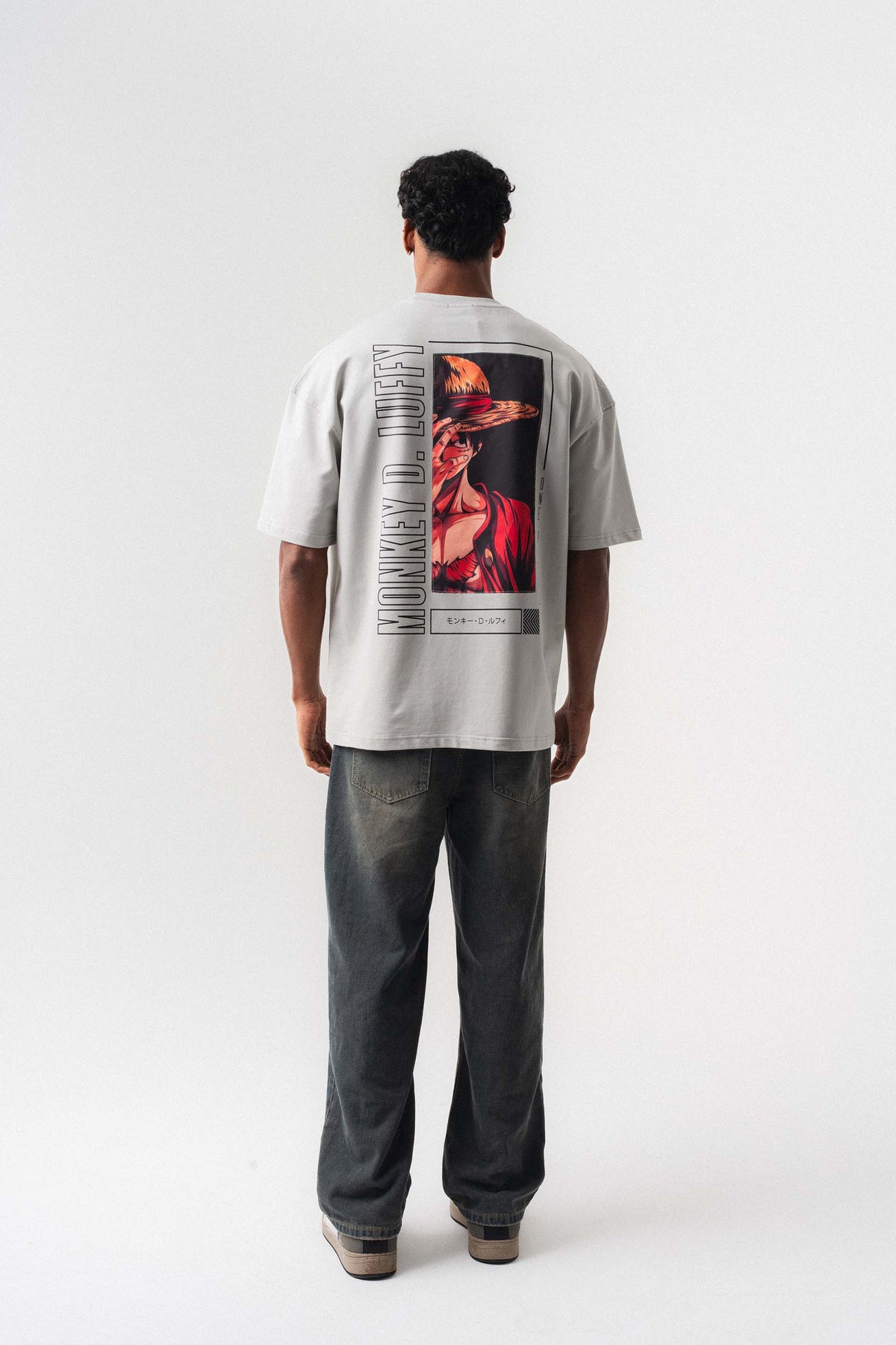Mokney D-Luffy Oversize T-Shirt Gri