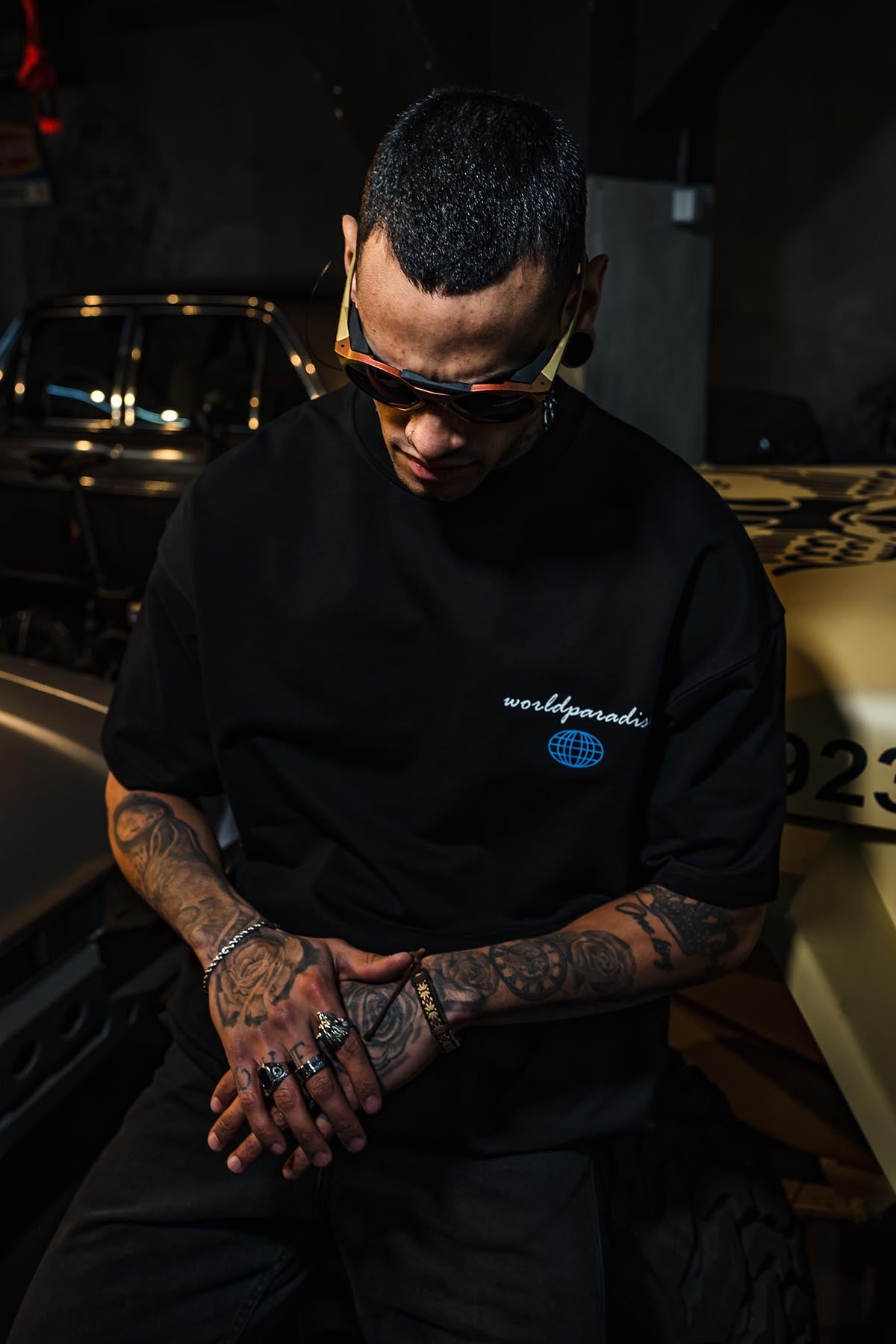 Originals Paradise Printed Oversize Black T-Shirt