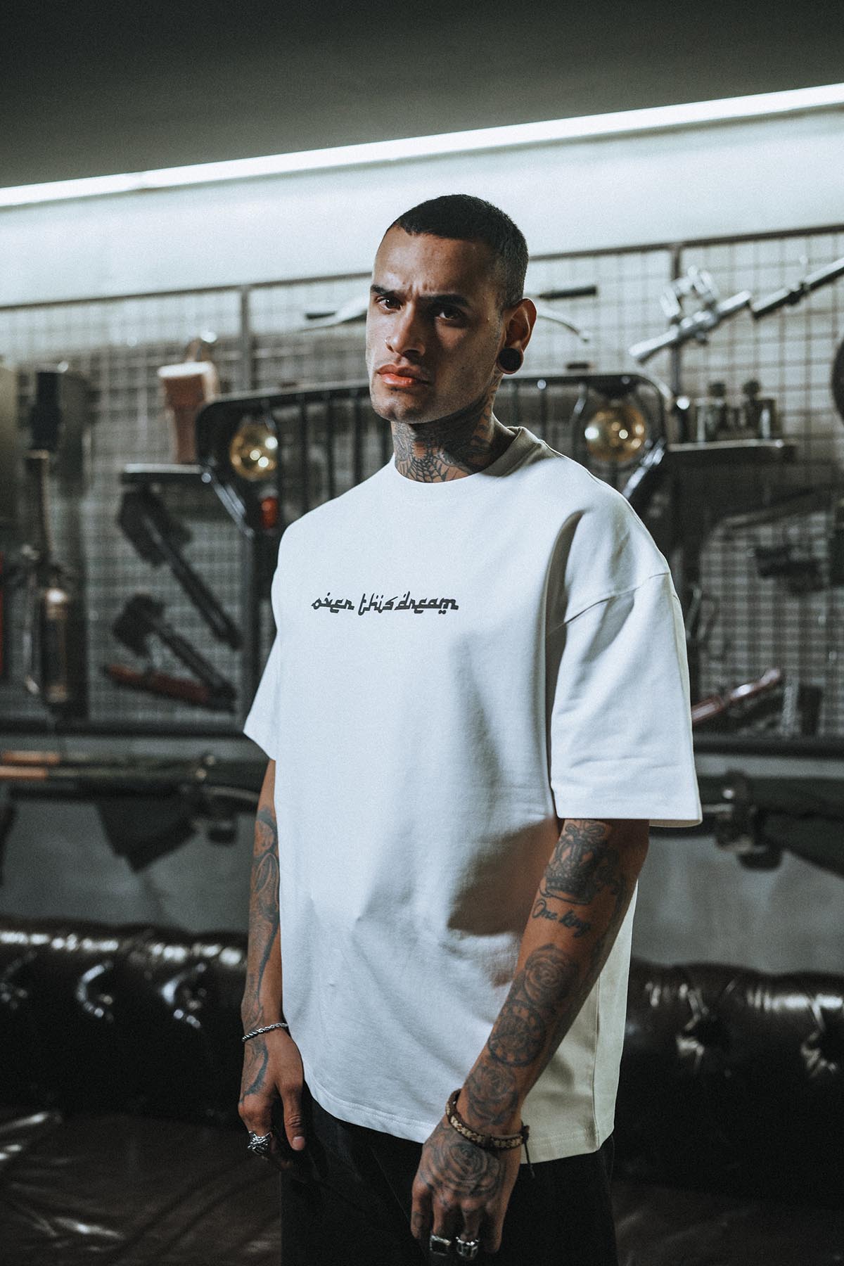 Oven This Dream Baskılı Oversize Beyaz T-Shirt