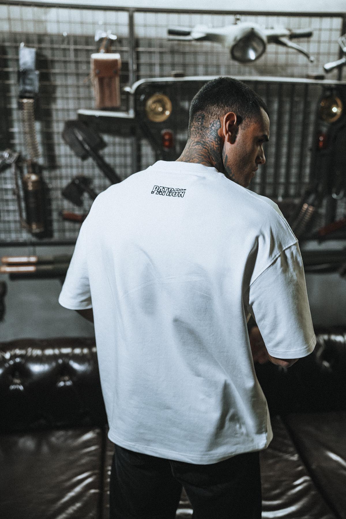 Boss Eva Embroidered Oversize White T-Shirt